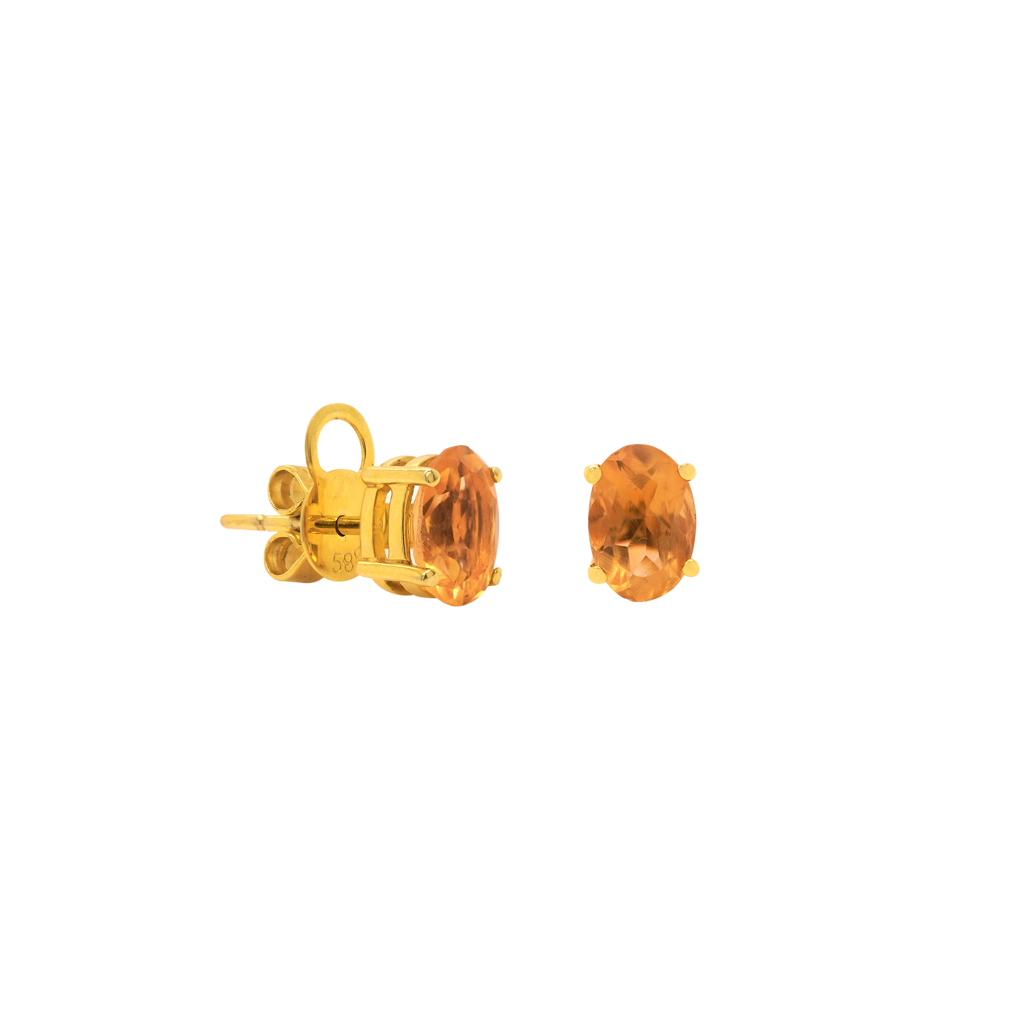 Golden Citrine Studs