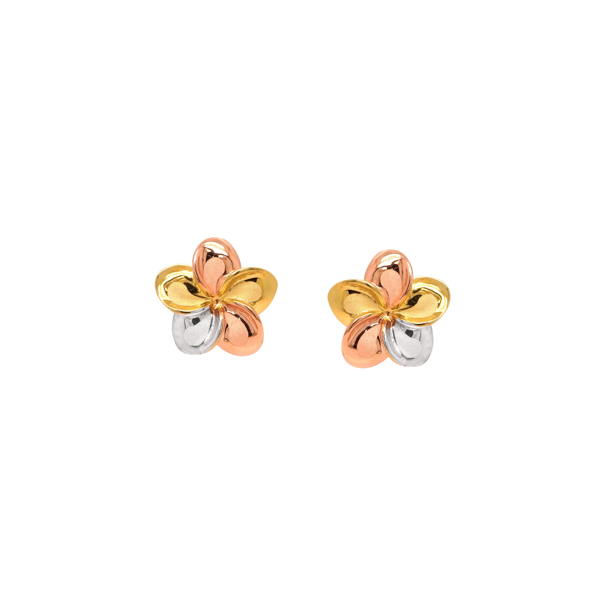 Tricolor Petal Bloom Studs
