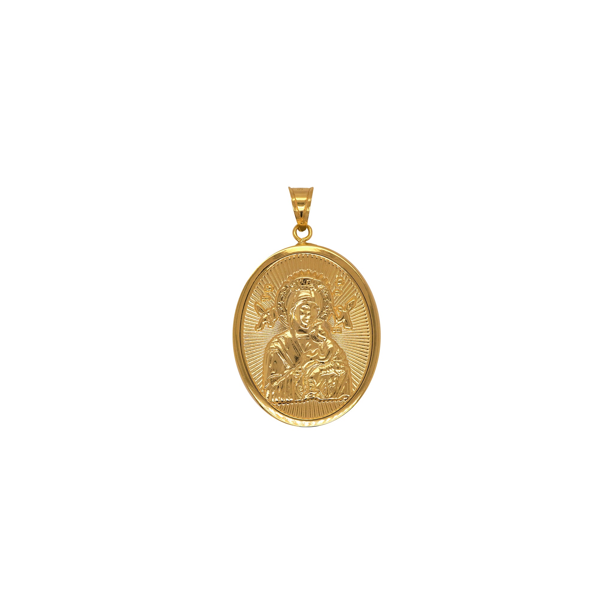 Our Mother of Perpetual Help and the Sto. Niño medal pendant