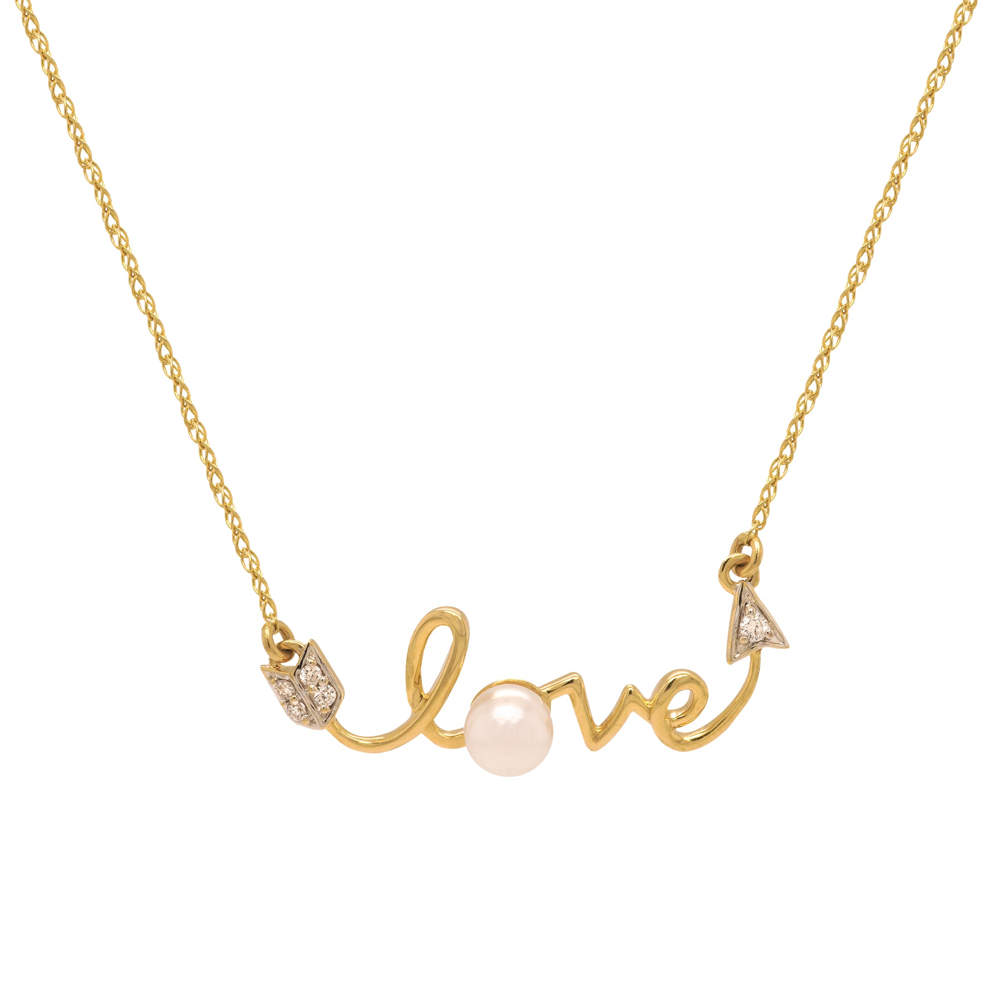 Love Pearl & Diamond Necklace