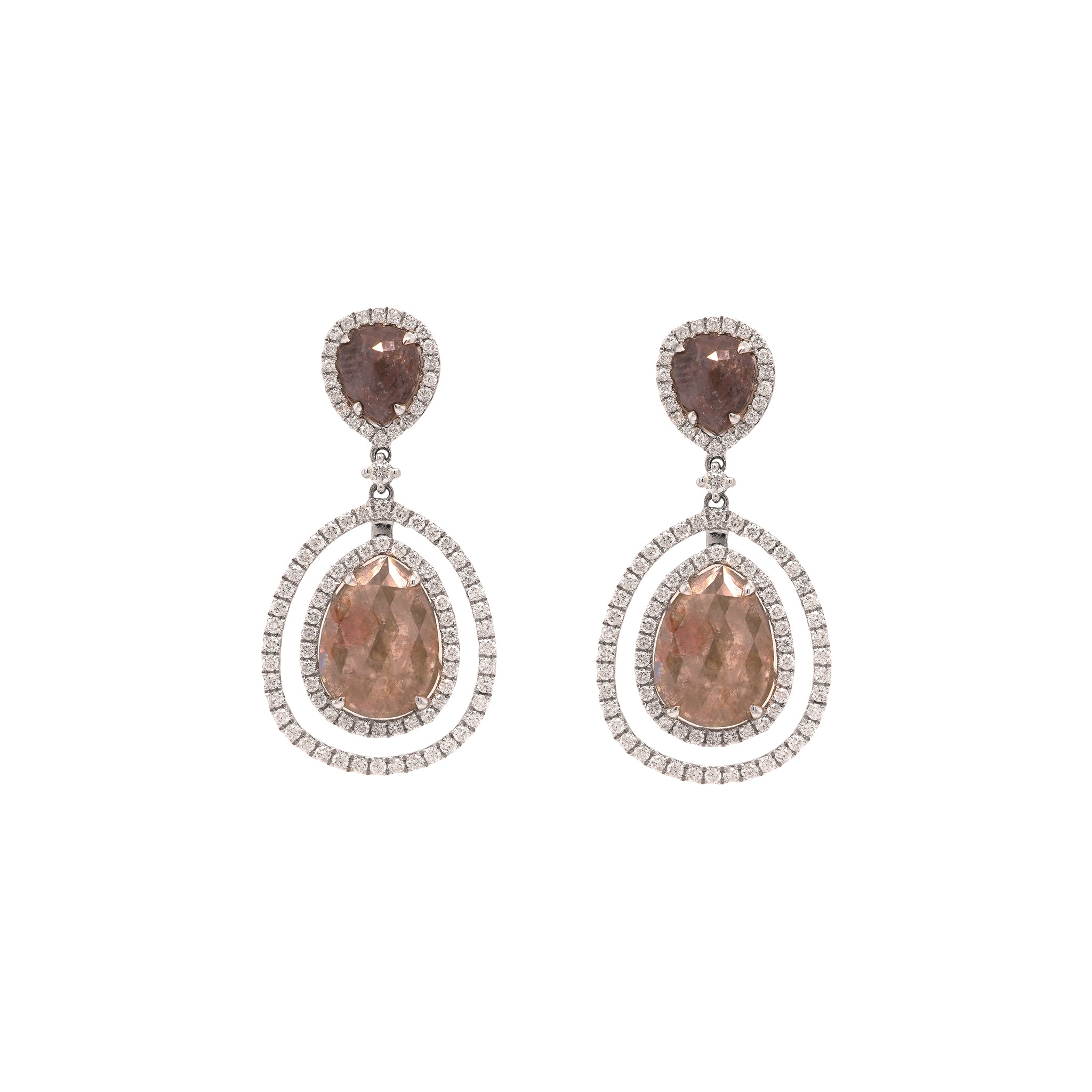 Amberveil Diamond Dangling Earrings