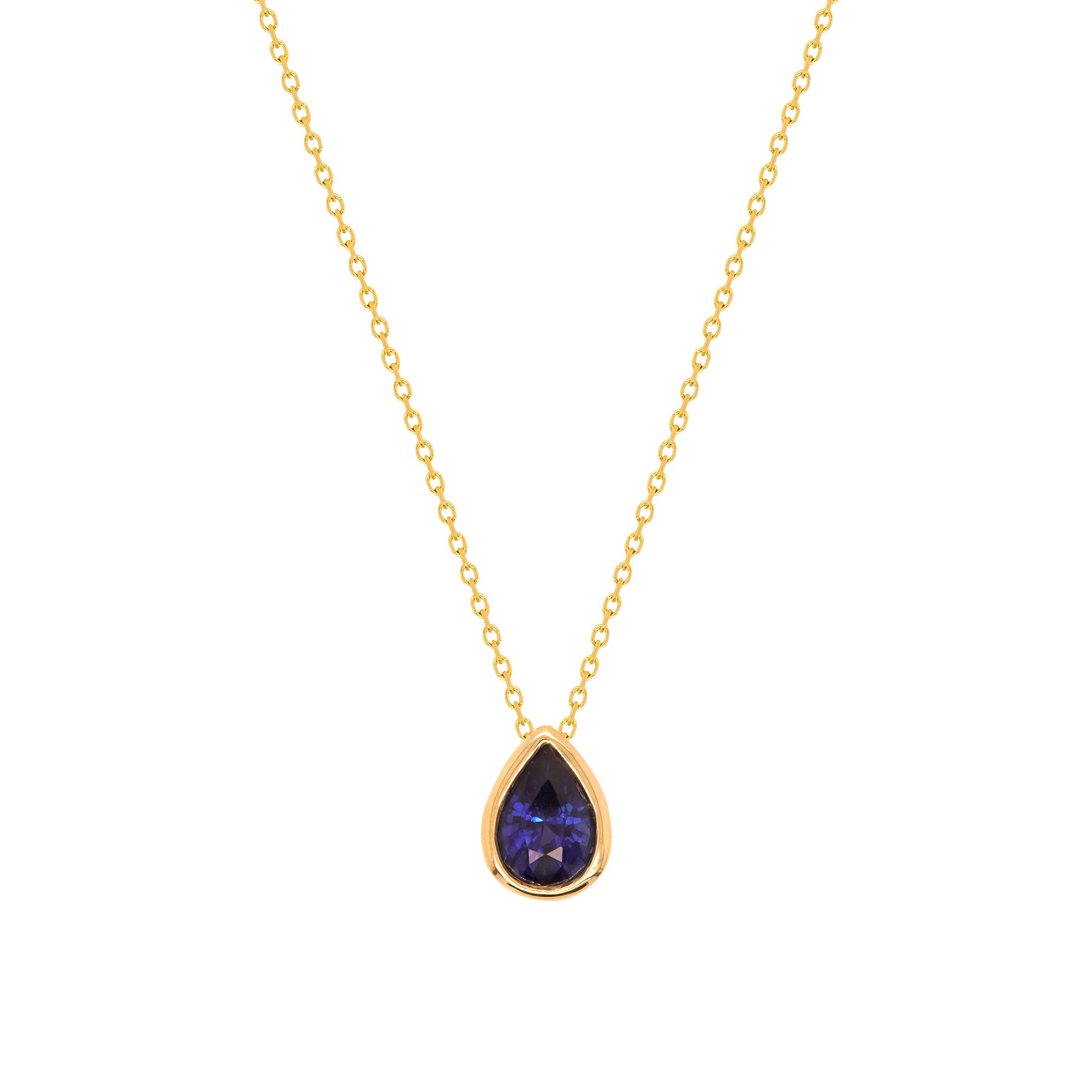 Blue Spinel Birthstone Necklace