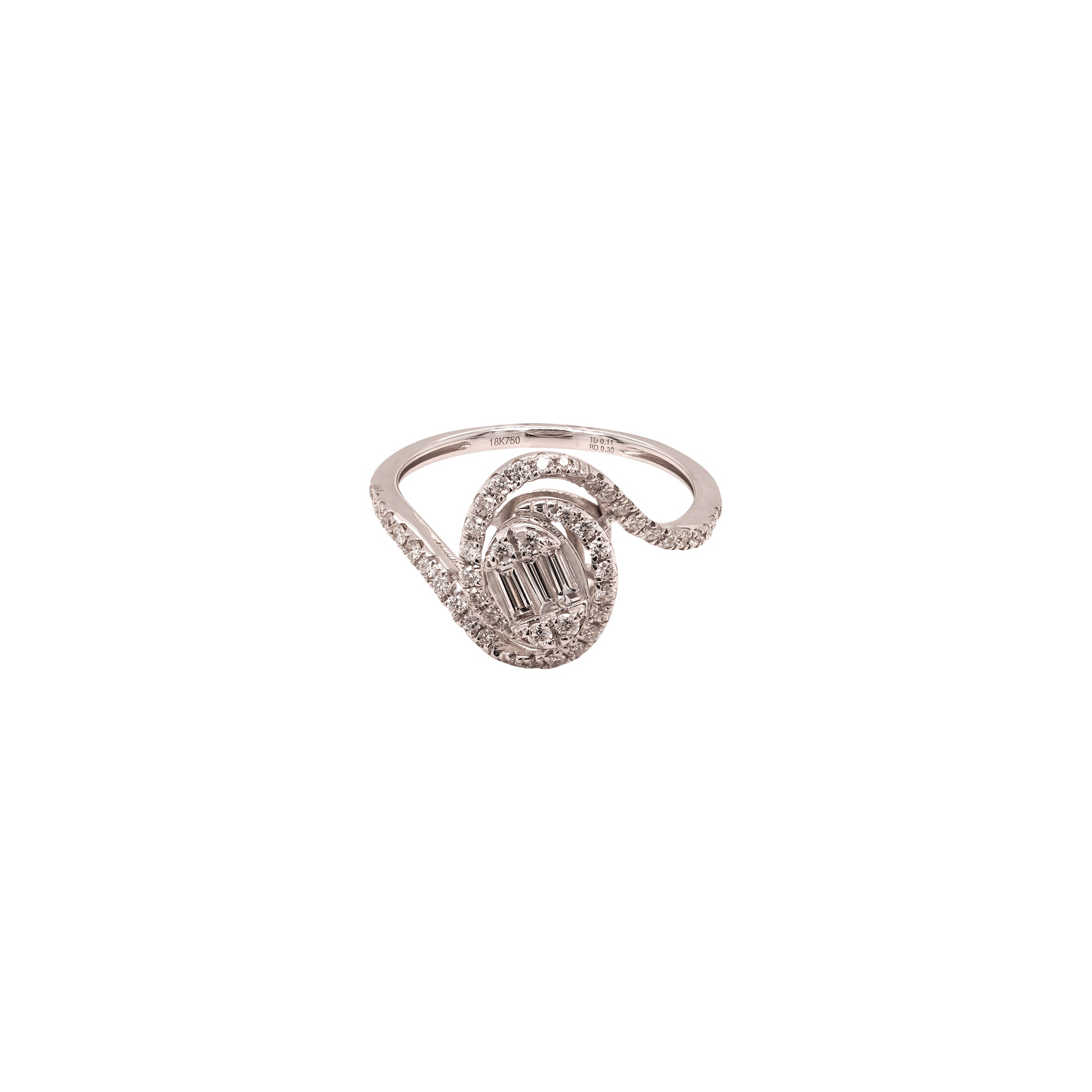 Diamond Swirl Ring
