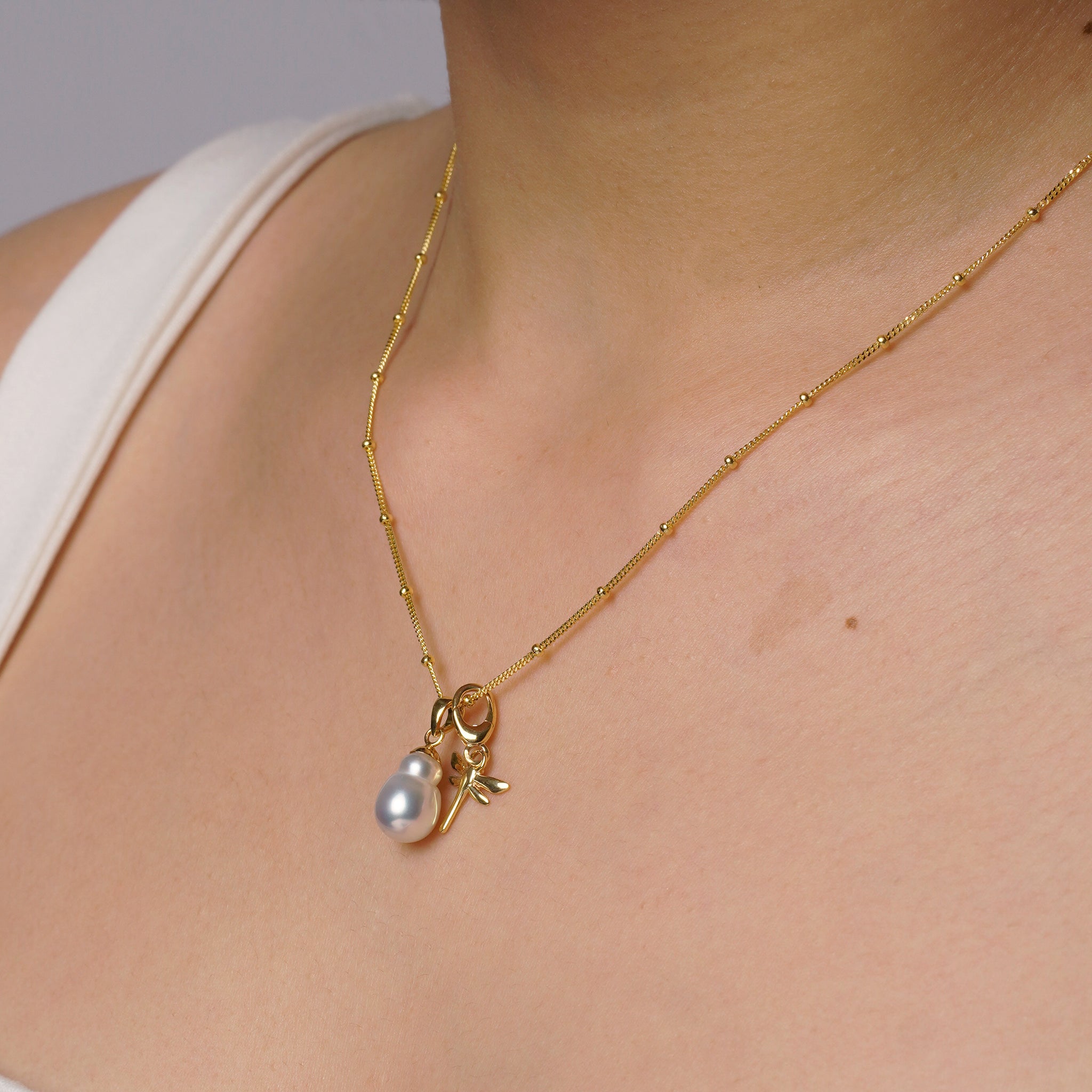 Petite Yellow Gold Beads Necklace