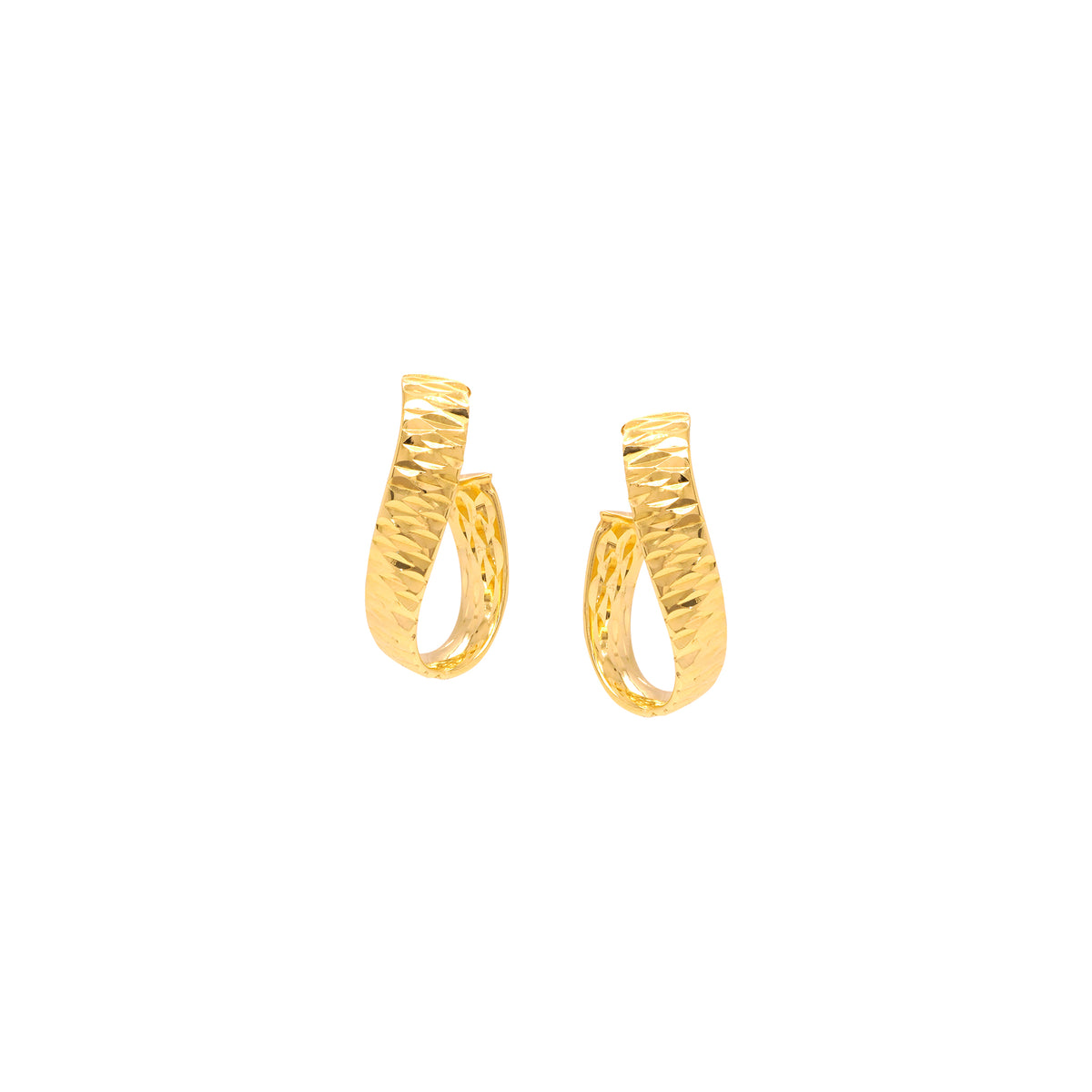 Sculpted Gold Hoops