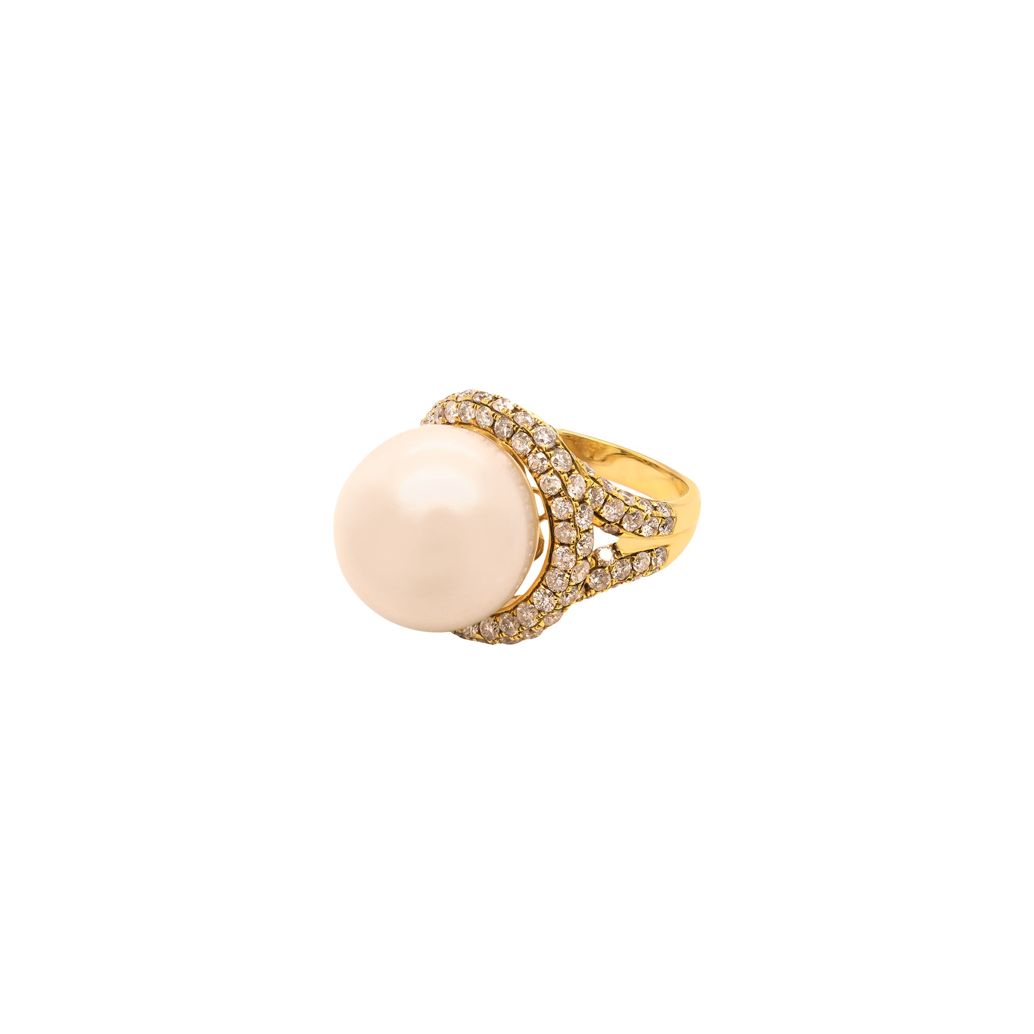 Golden Glow Pearl Ring
