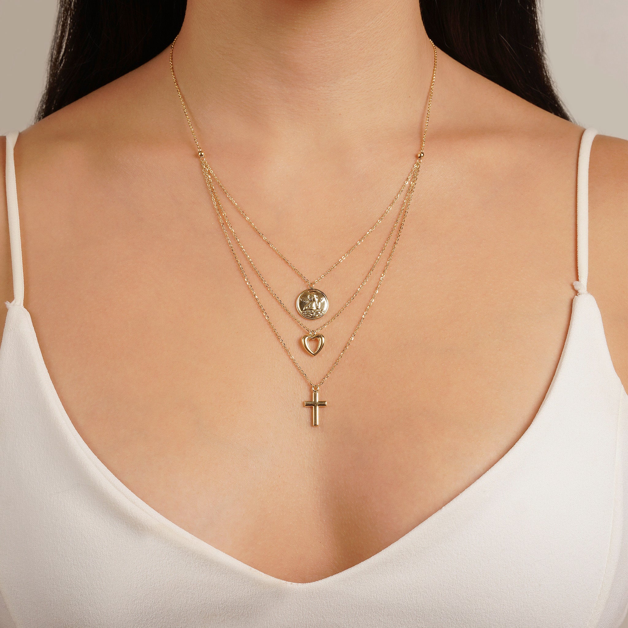 Trio Necklace Cross