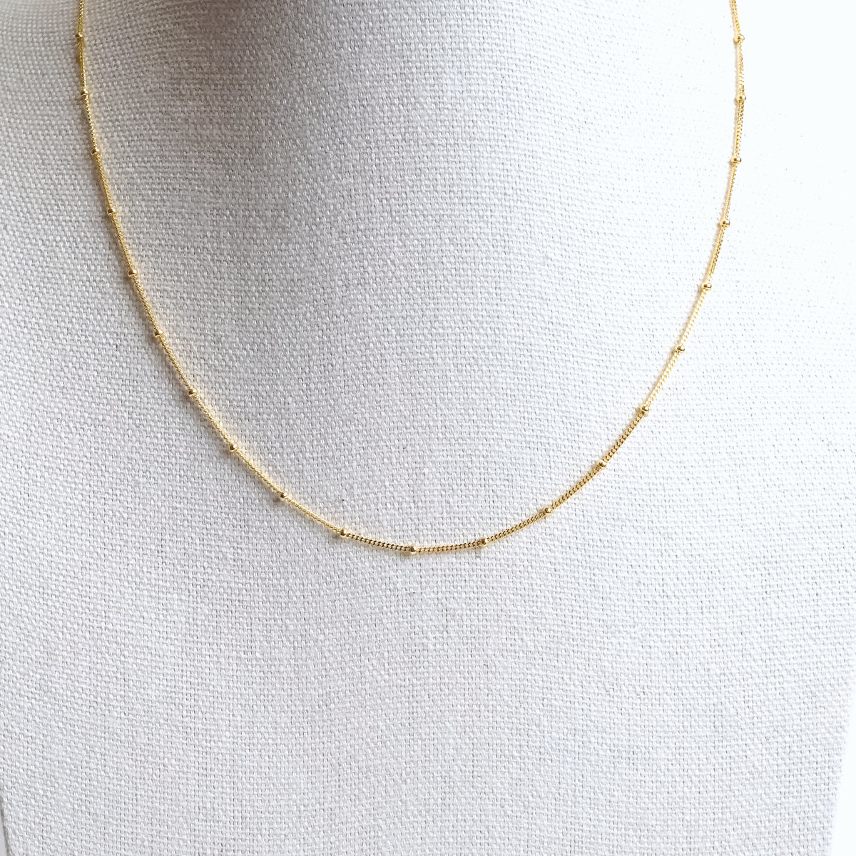 Petite Yellow Gold Beads Necklace