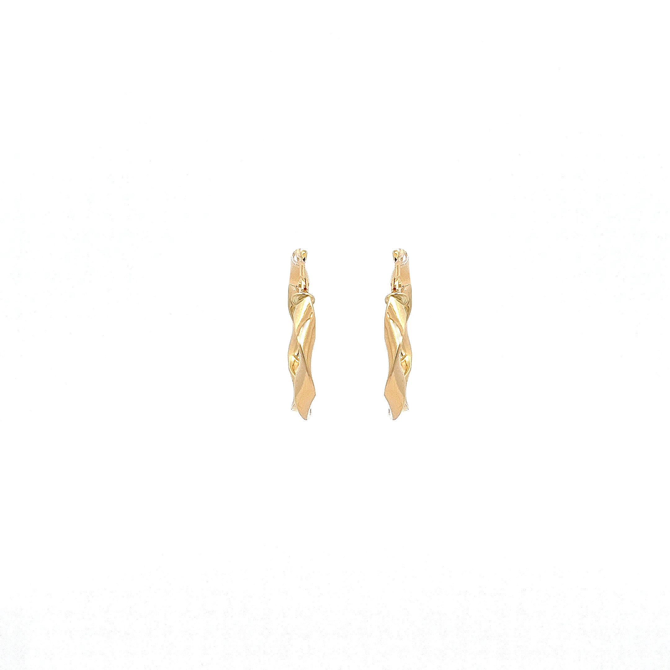 Yellow Wave Hoops 20.5mm