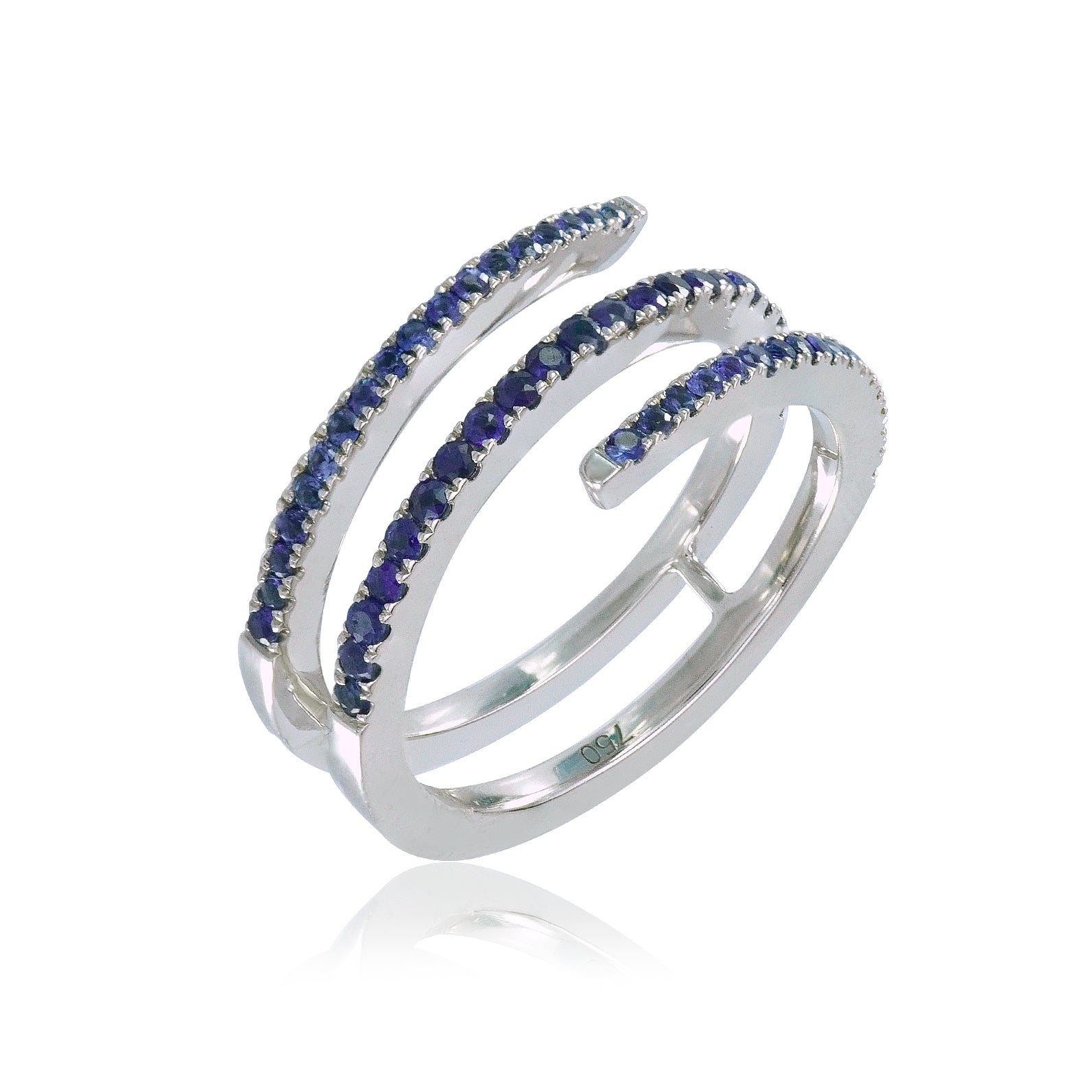 Blue Sapphire Wrap Around Ring
