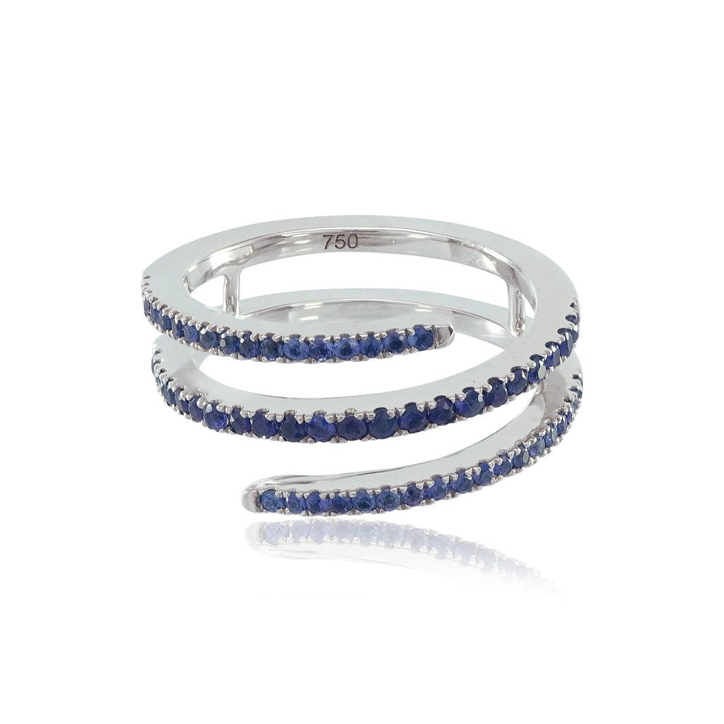 Blue Sapphire Wrap Around Ring