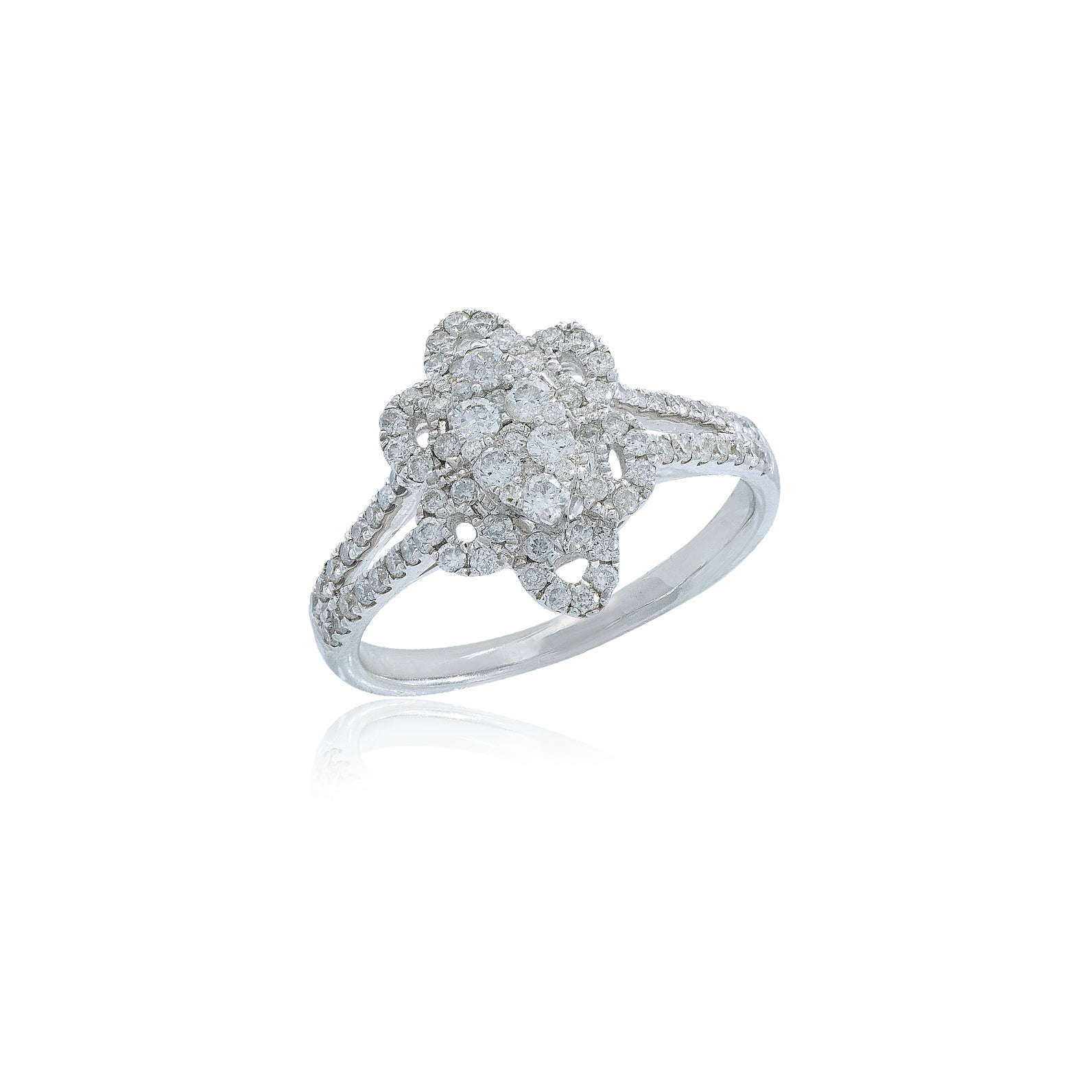 Classics Ring 2025 Elegant Diamond Ring in White Gold from Miladay Jewels