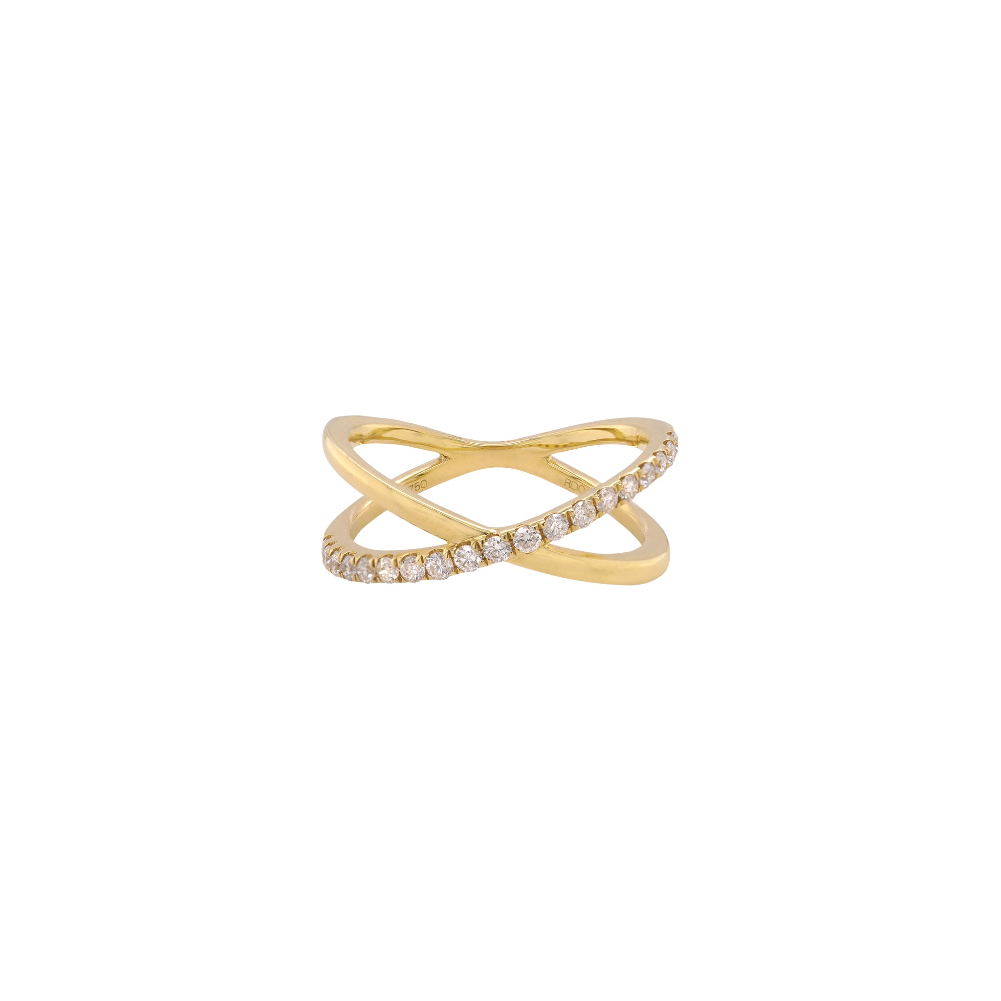 Yellow Helix Diamond Ring
