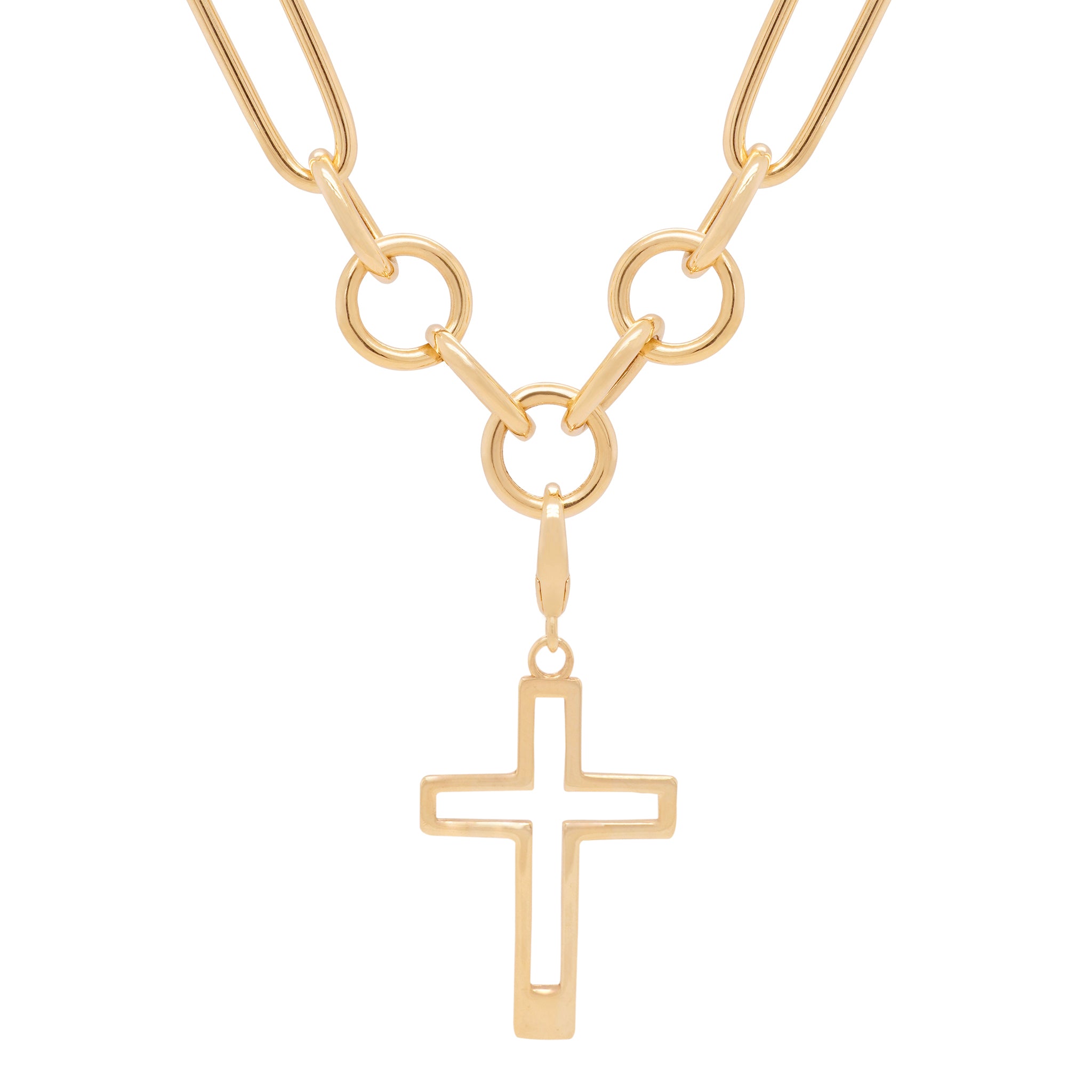 Elements Pendant Lined Cross