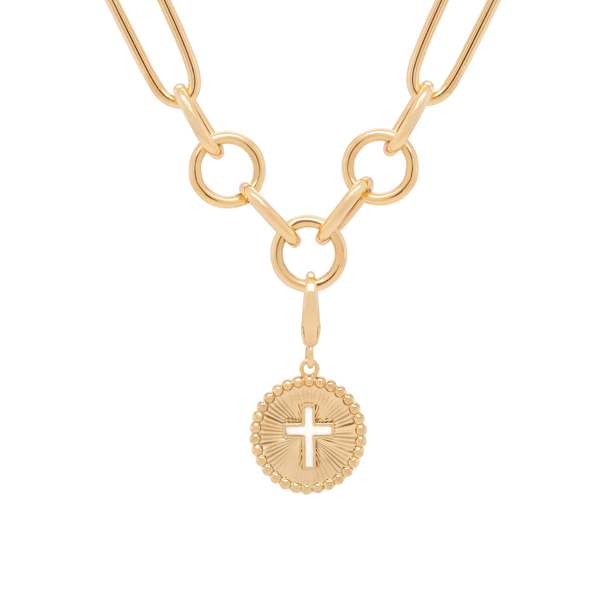 Infinite Pendant White Cross