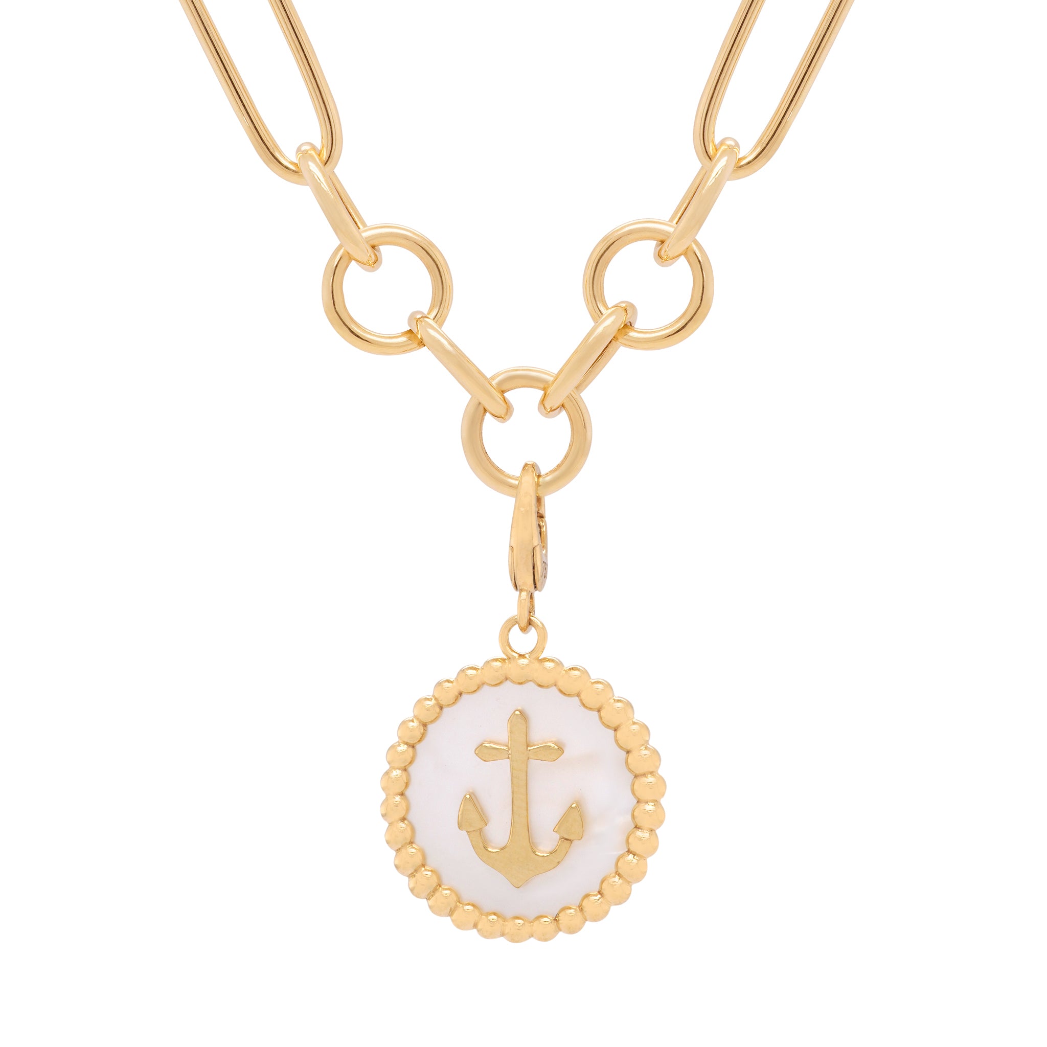 Infinite Pendant Mother of Pearl Anchor