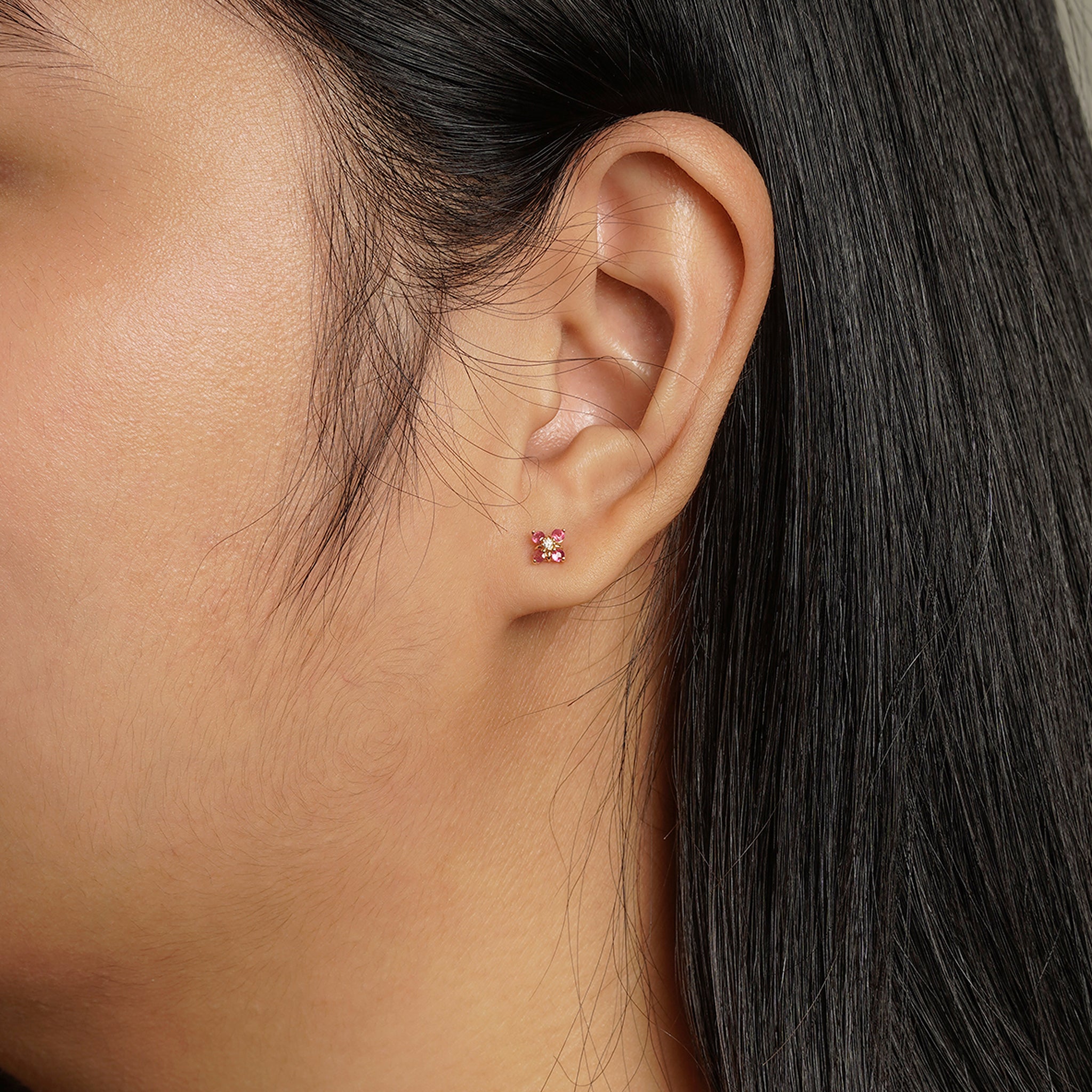 Santan Ruby Studs