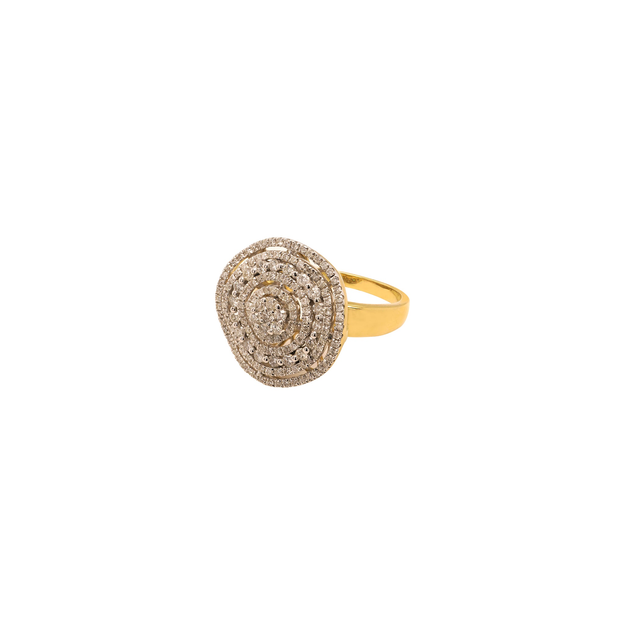 Celara Ring with diamonds is crafted in 18K yellow and white gold 