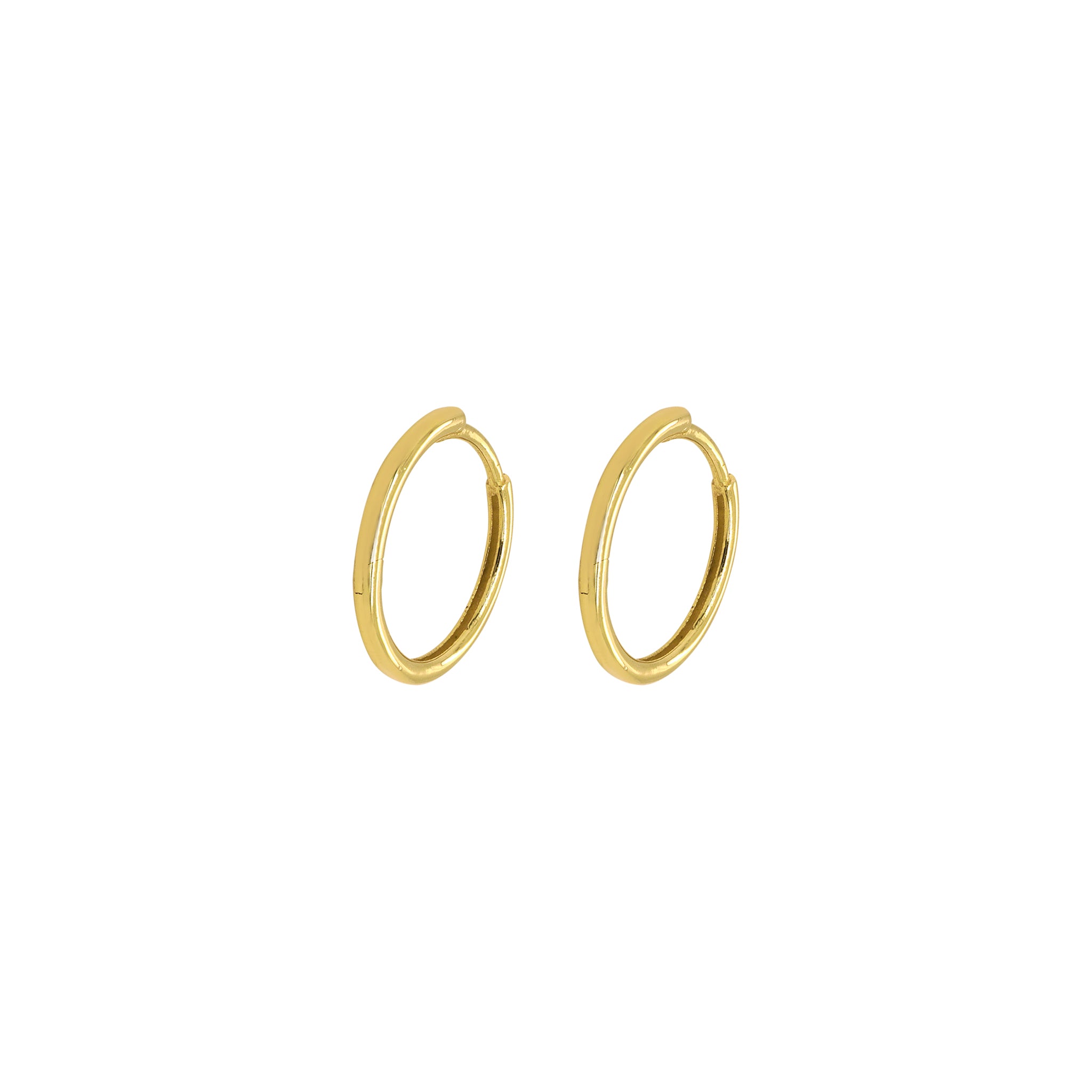 Sleek Yellow Gold Hoops