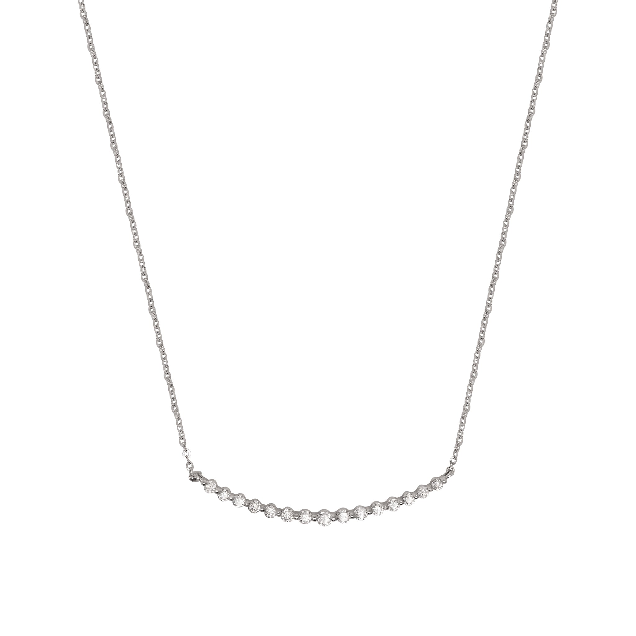 Curved Tennis Bar Necklace