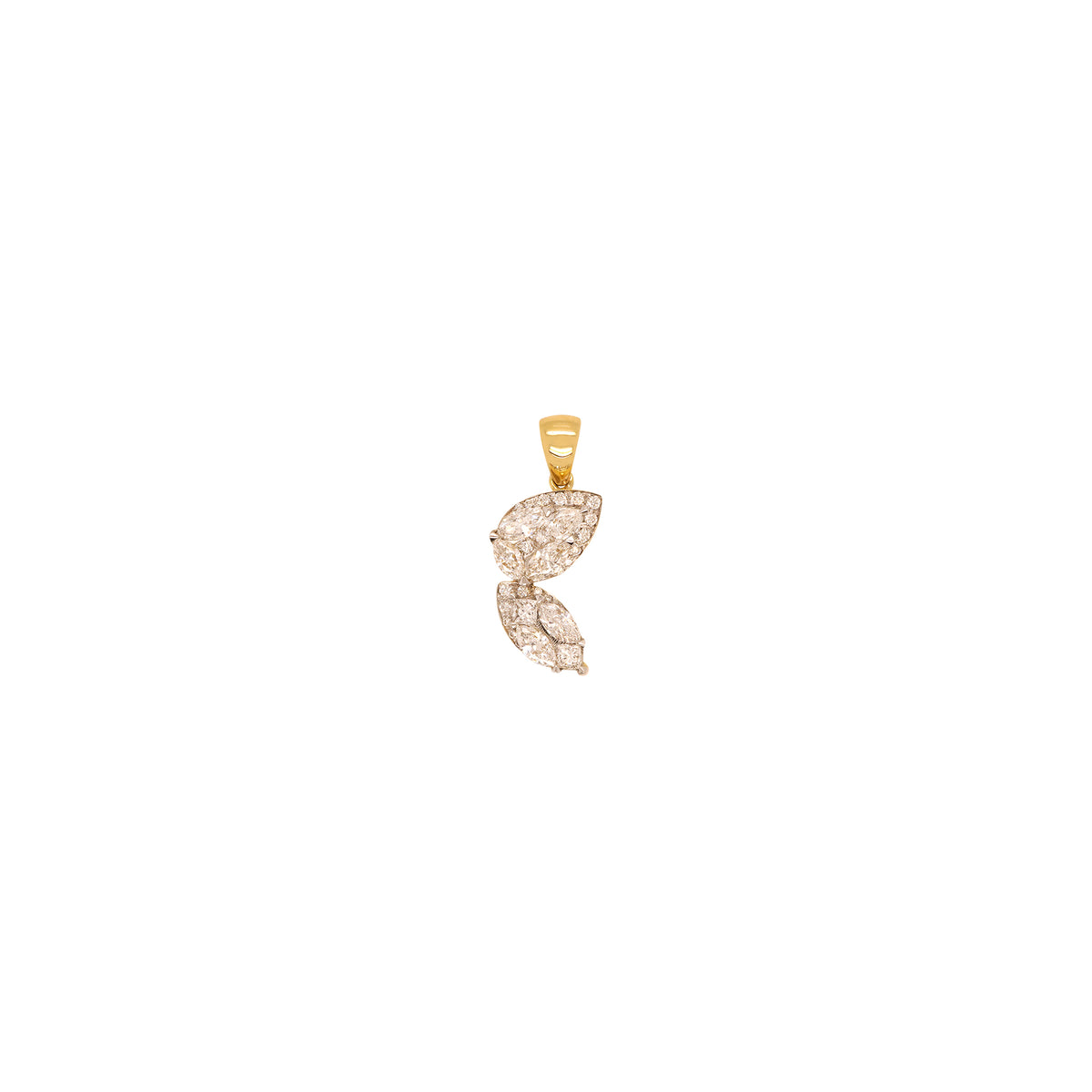 Diamond Butterfly Wing Pendant