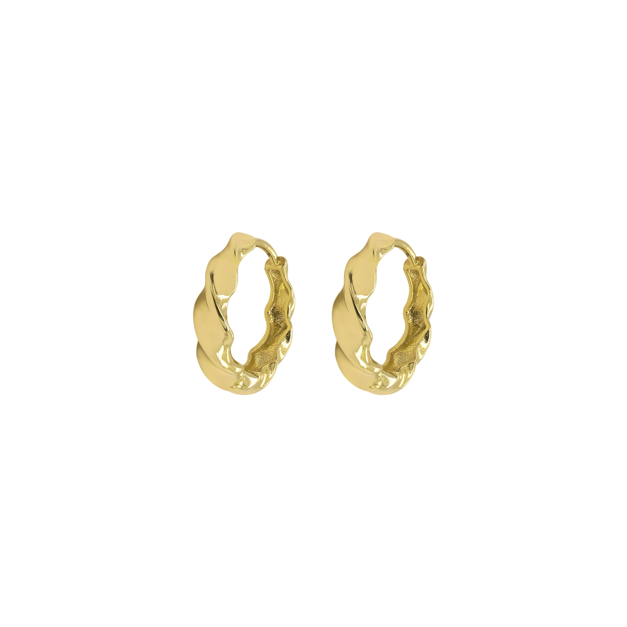 Twisted Wave Hoop Earrings