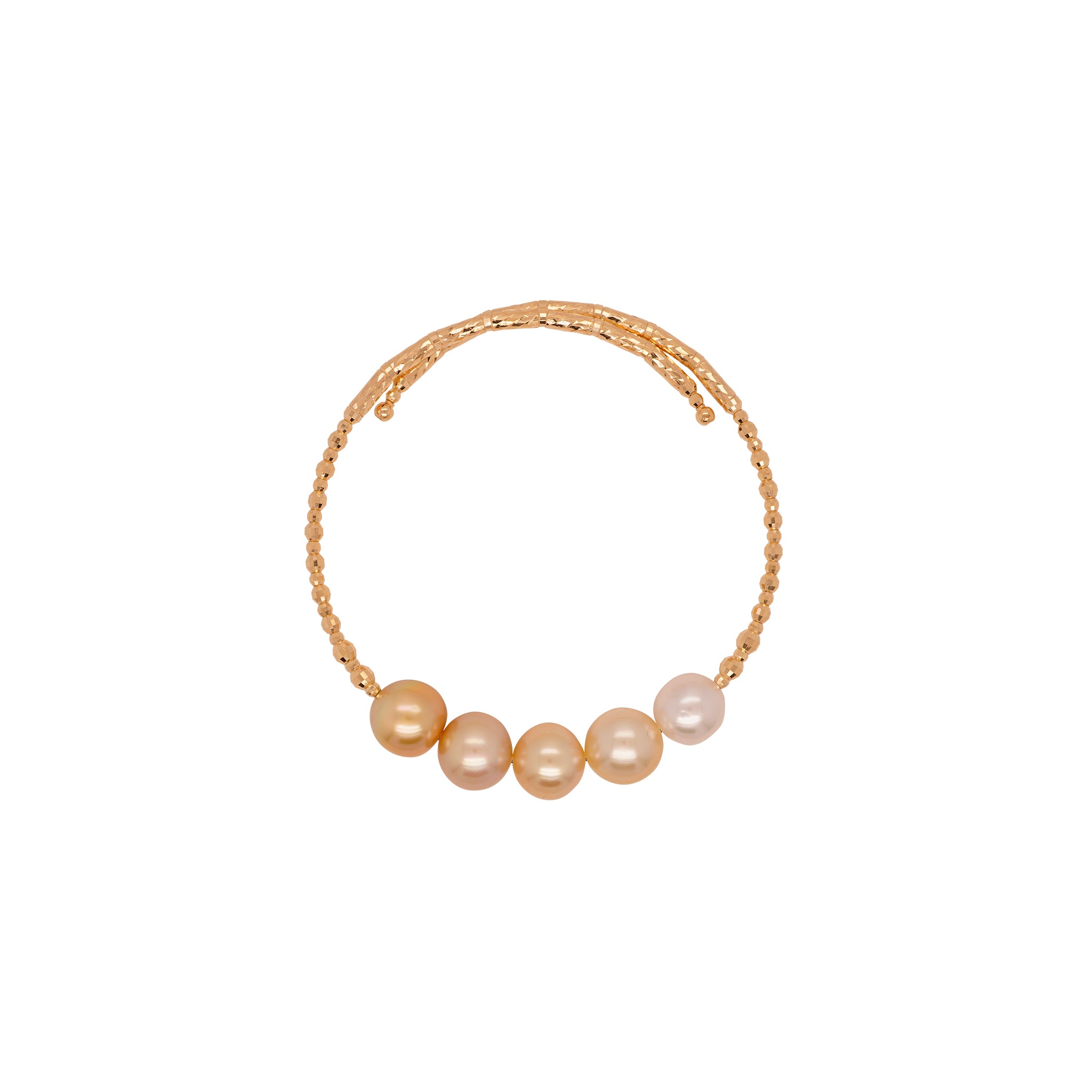Gold bracelet with golden south sea pearls 