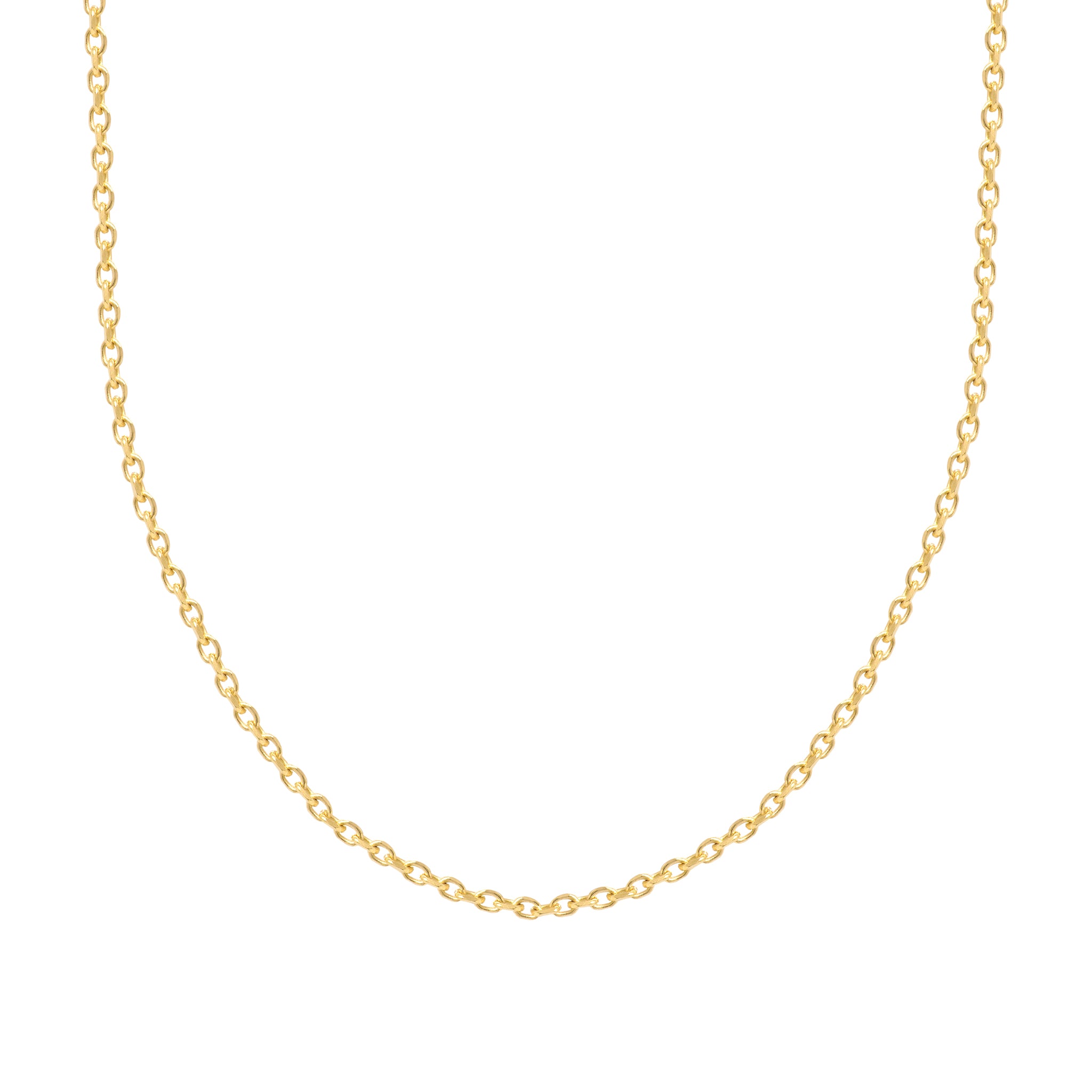 Yellow Gold Fine Chain Necklace 18"