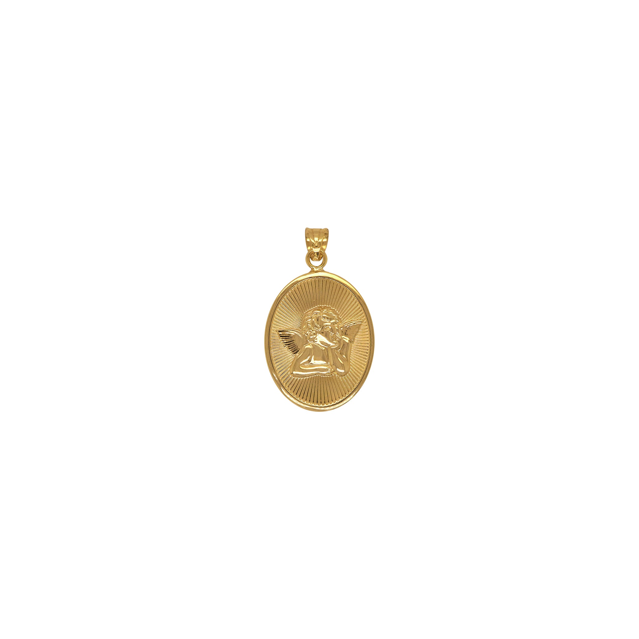 Lady of Miraculous and Angel Gold Medal Pendant