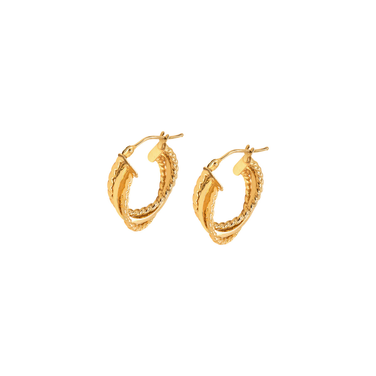 Twisted Rope Hoop Earrings