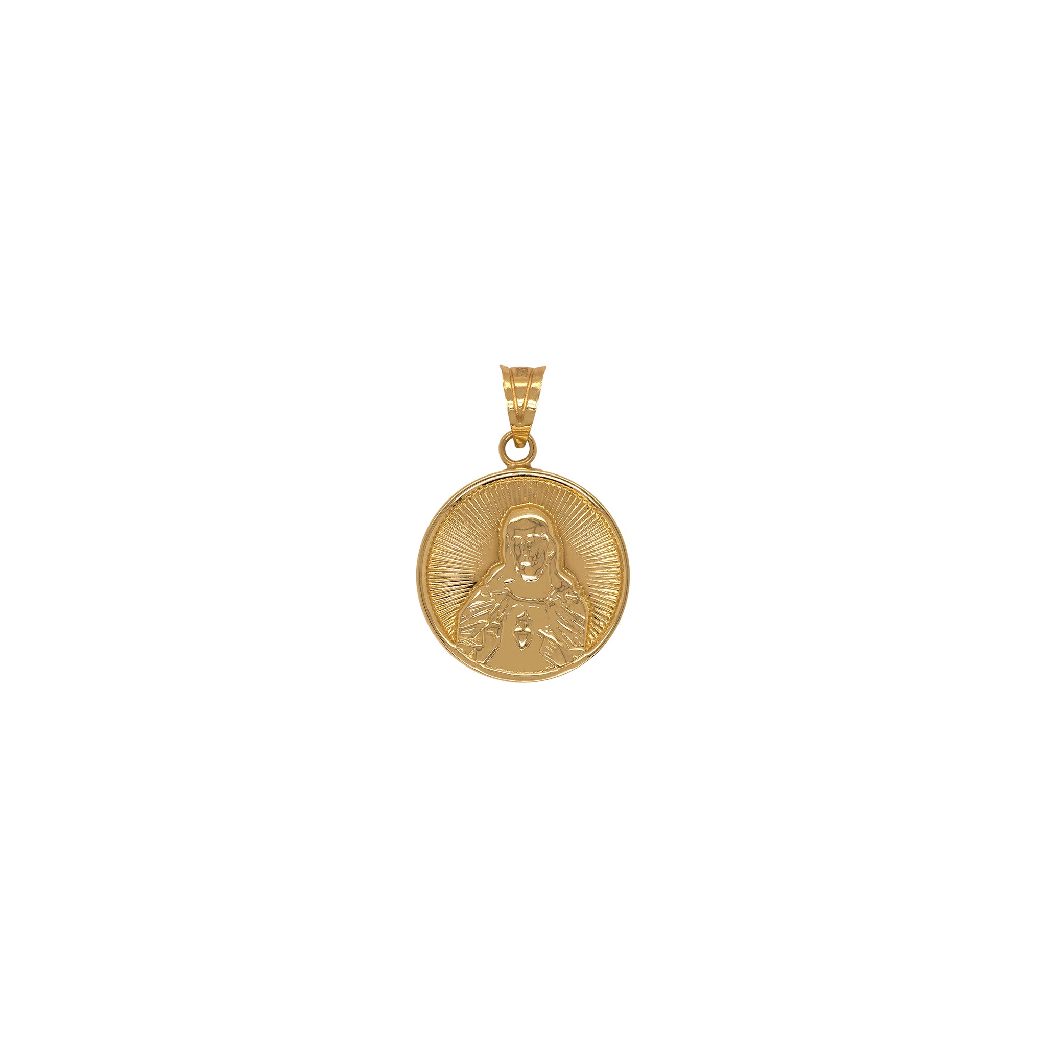 Holy Child and Sacred Heart Medal Pendant
