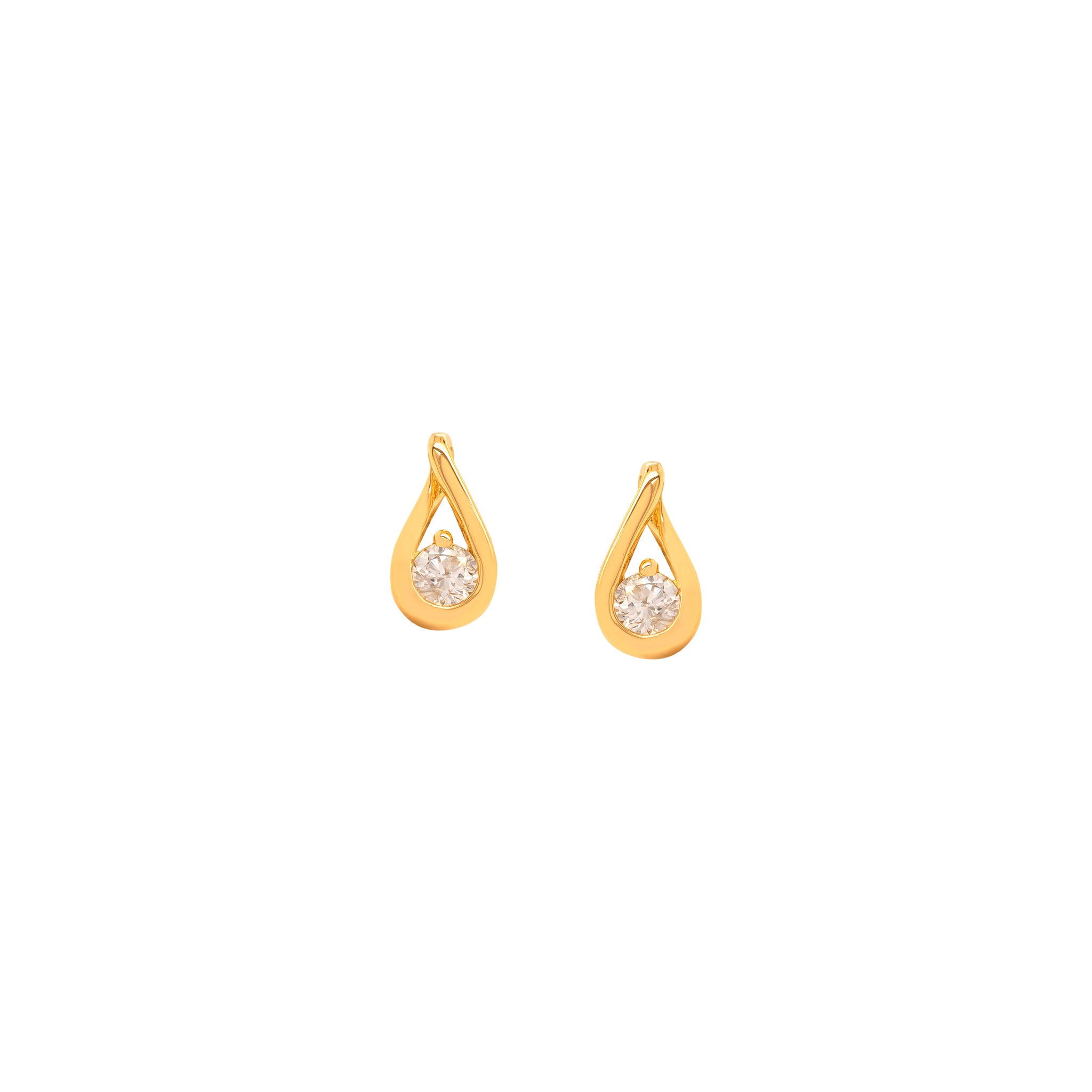 Teardrop Solitaire Studs