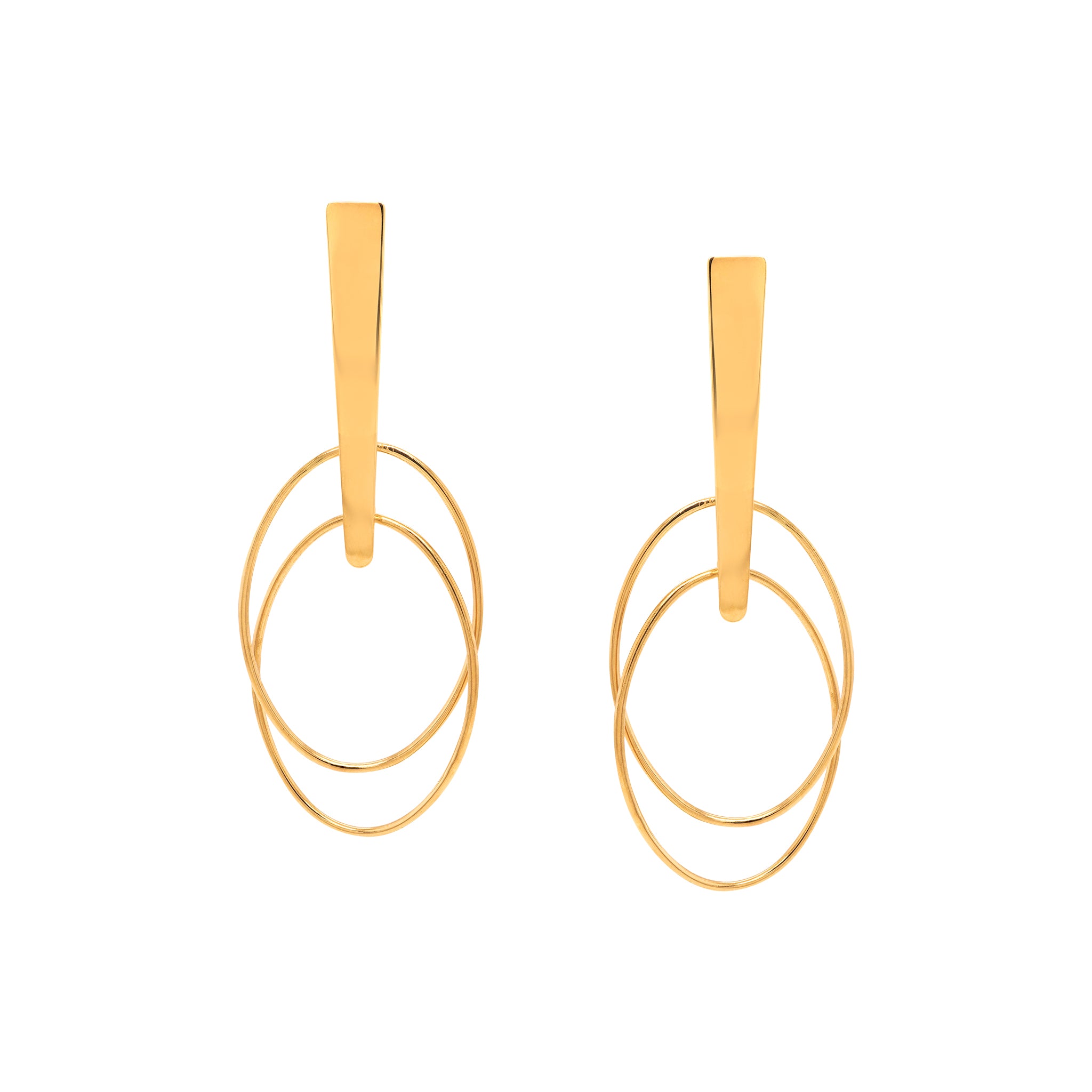 Oval Drop Earrings