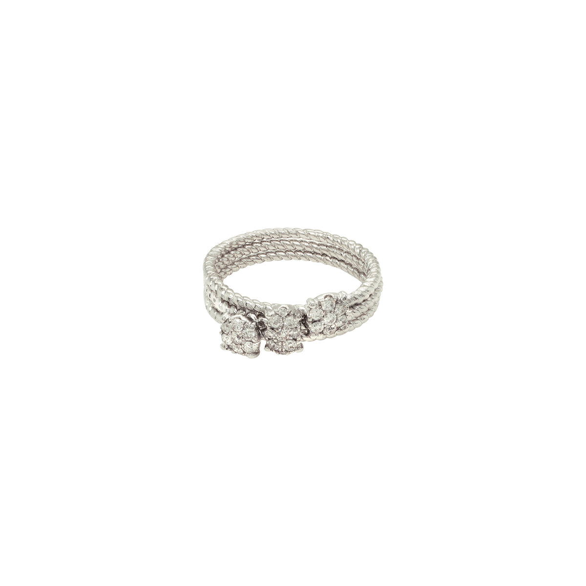 Tri-Band Solitaire Ring