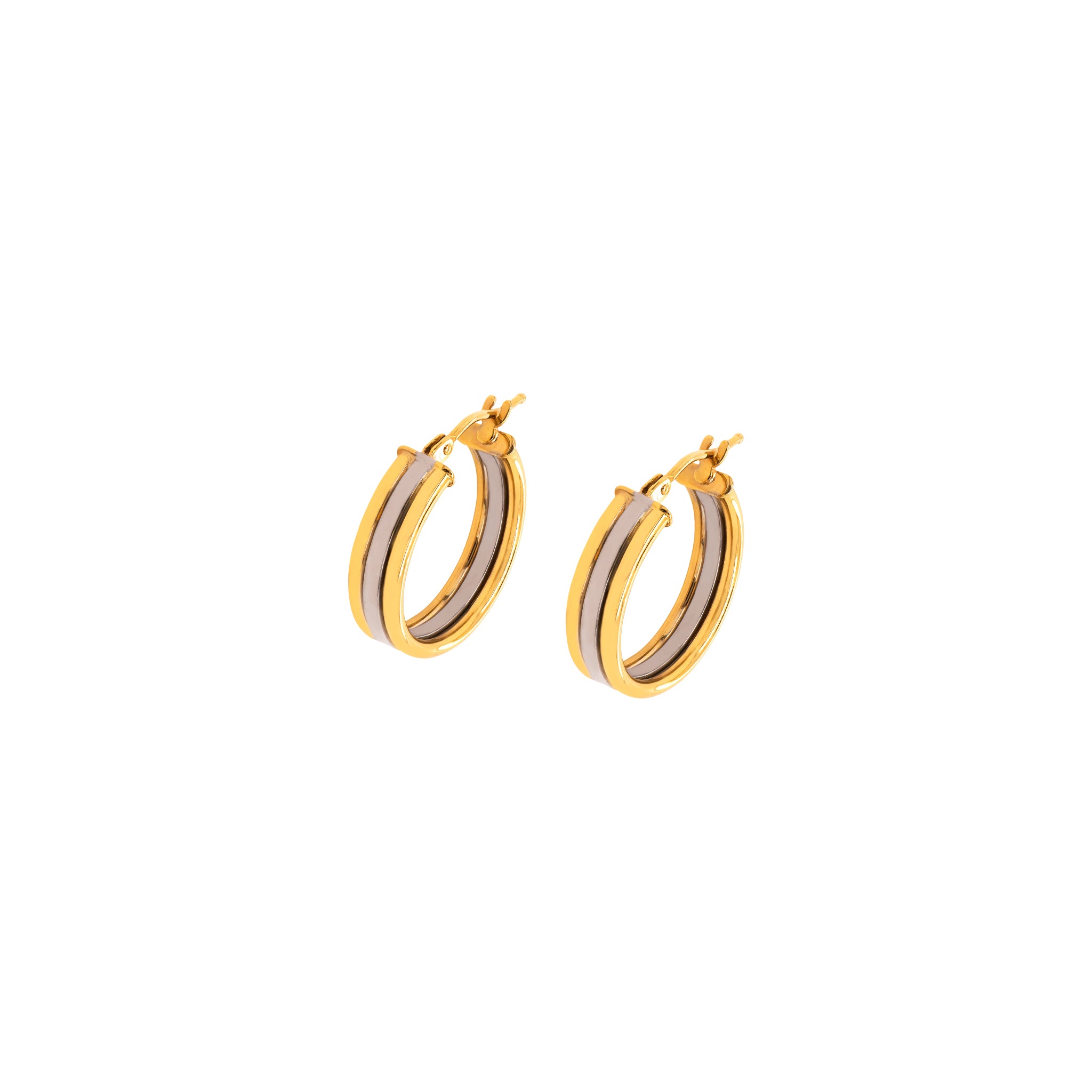 Aura Two-Tone Hoops