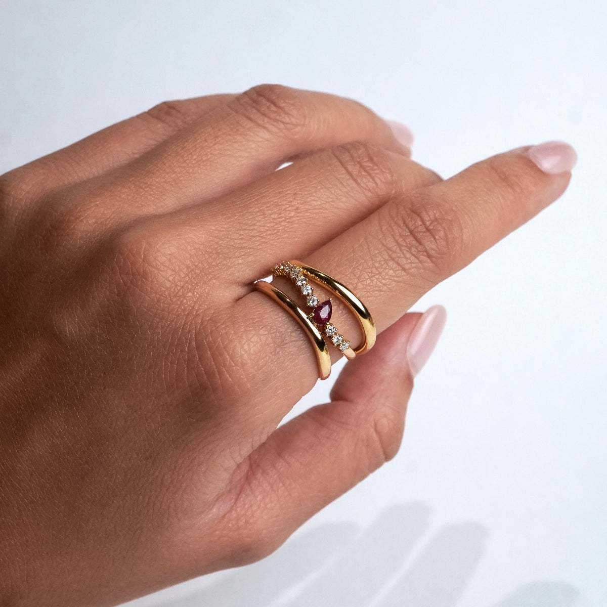 Ruby Multi-Band Ring