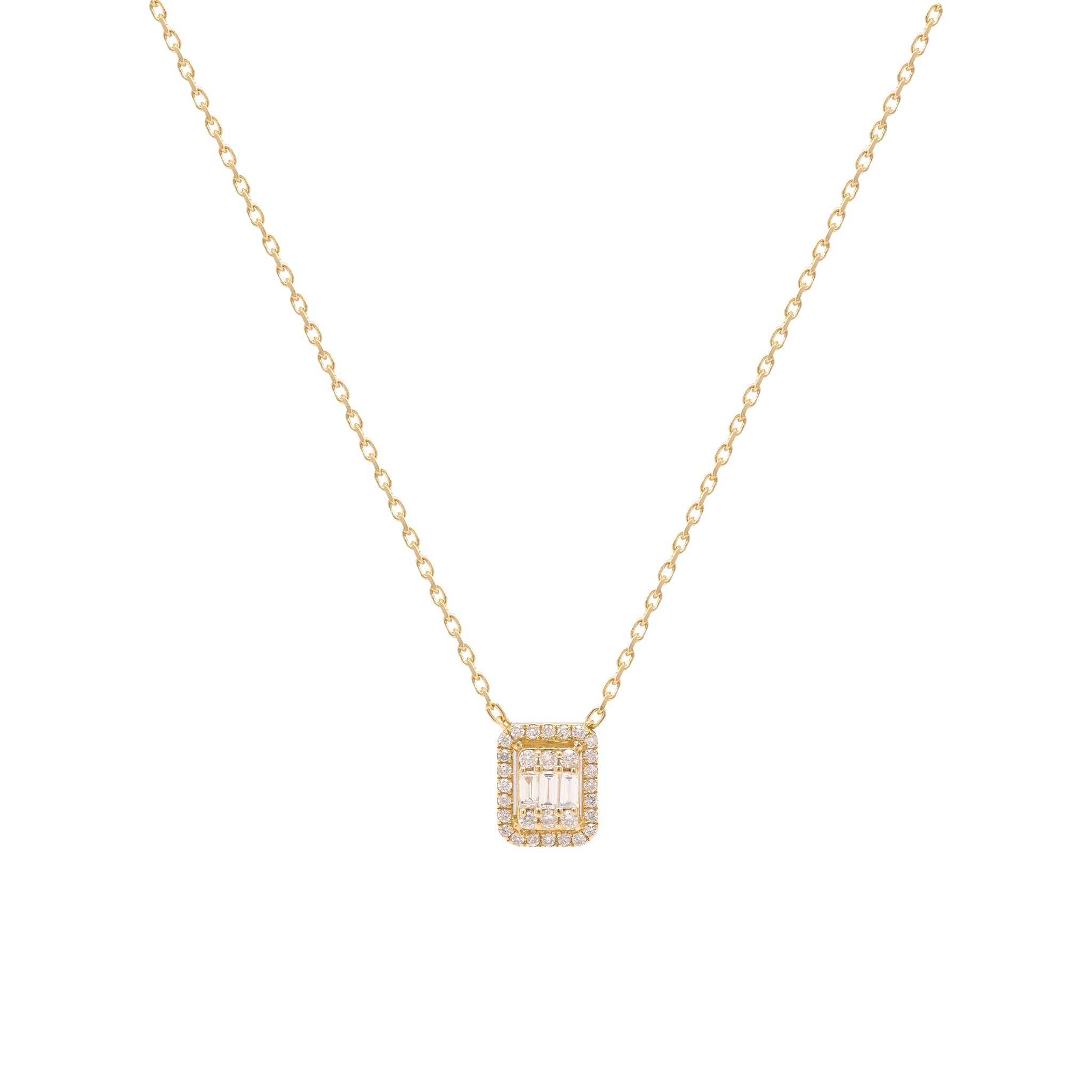 Yellow Diamond Mirror Necklace