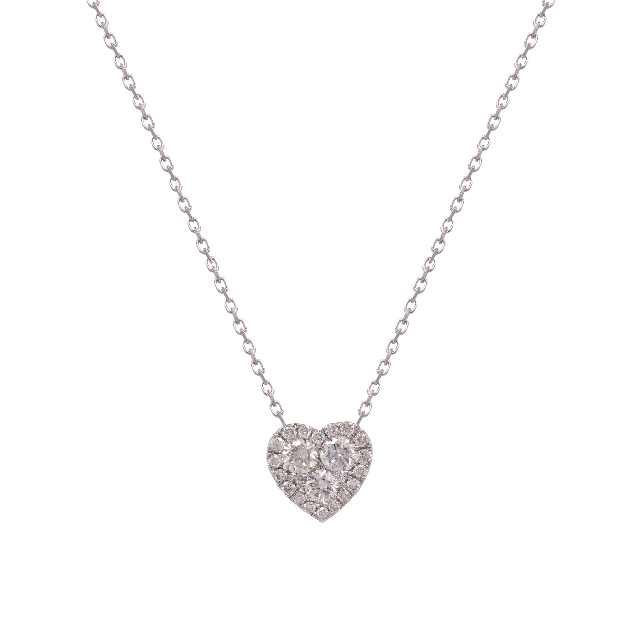 White Cherish Diamond Necklace