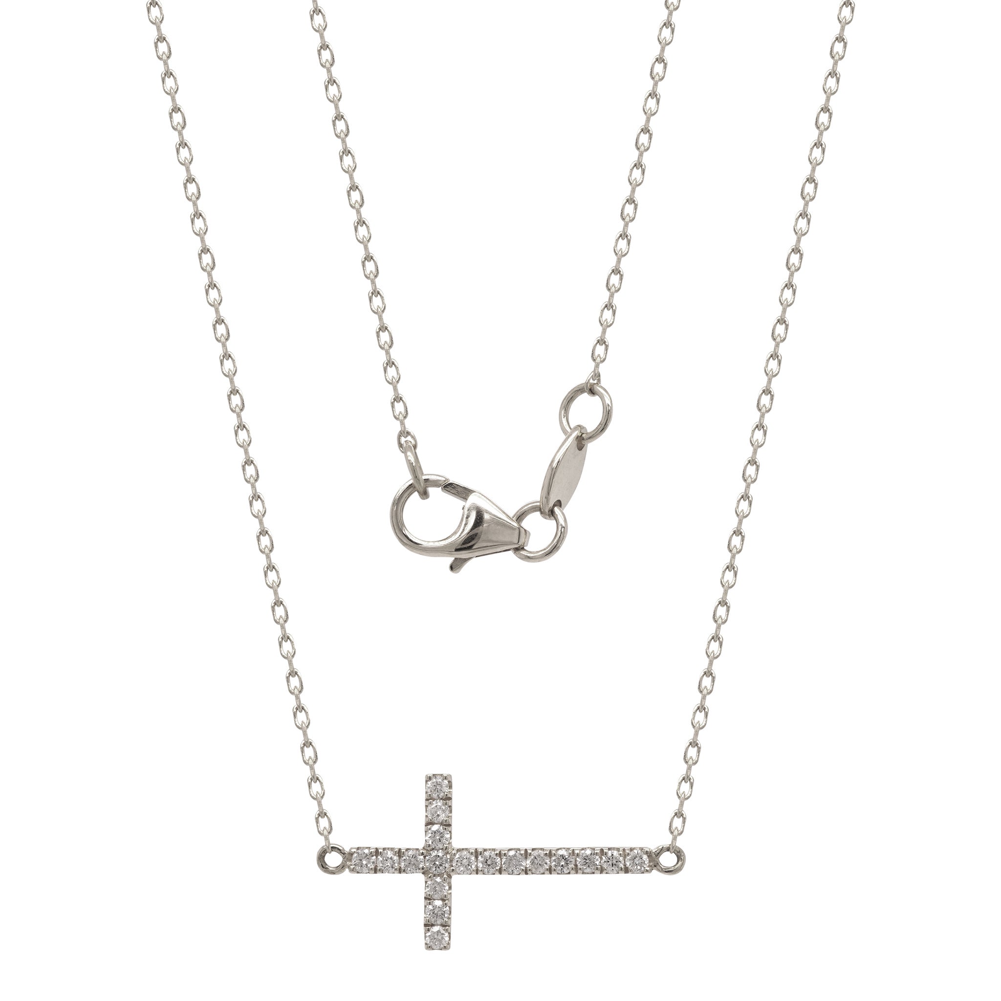 Still Diamond Cross Necklace