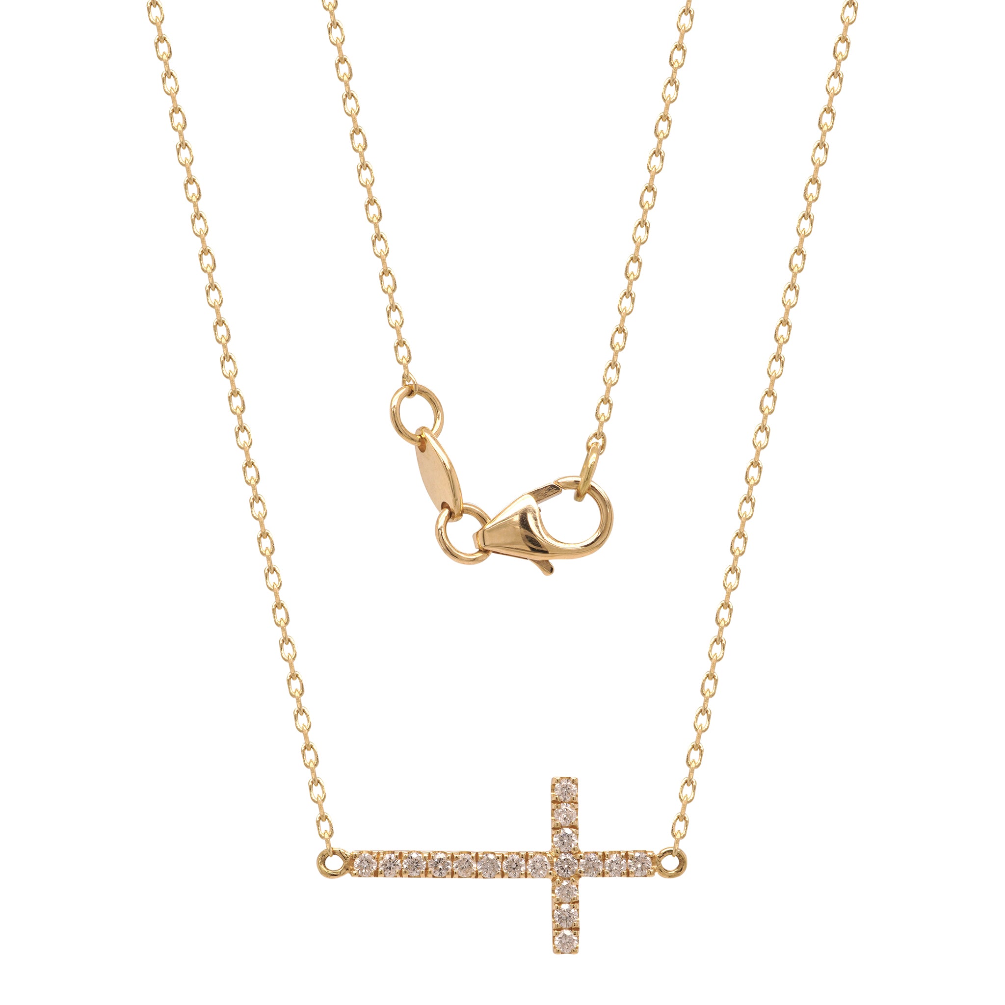 Still Diamond Cross Necklace