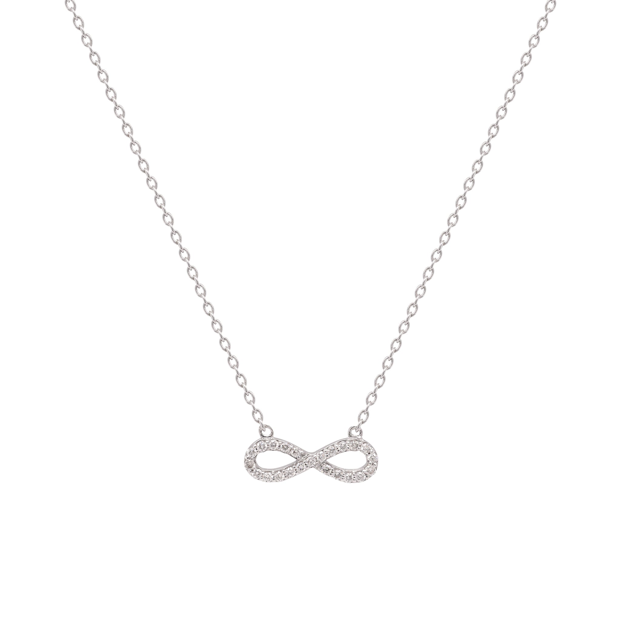 White Infinity Diamond Necklace