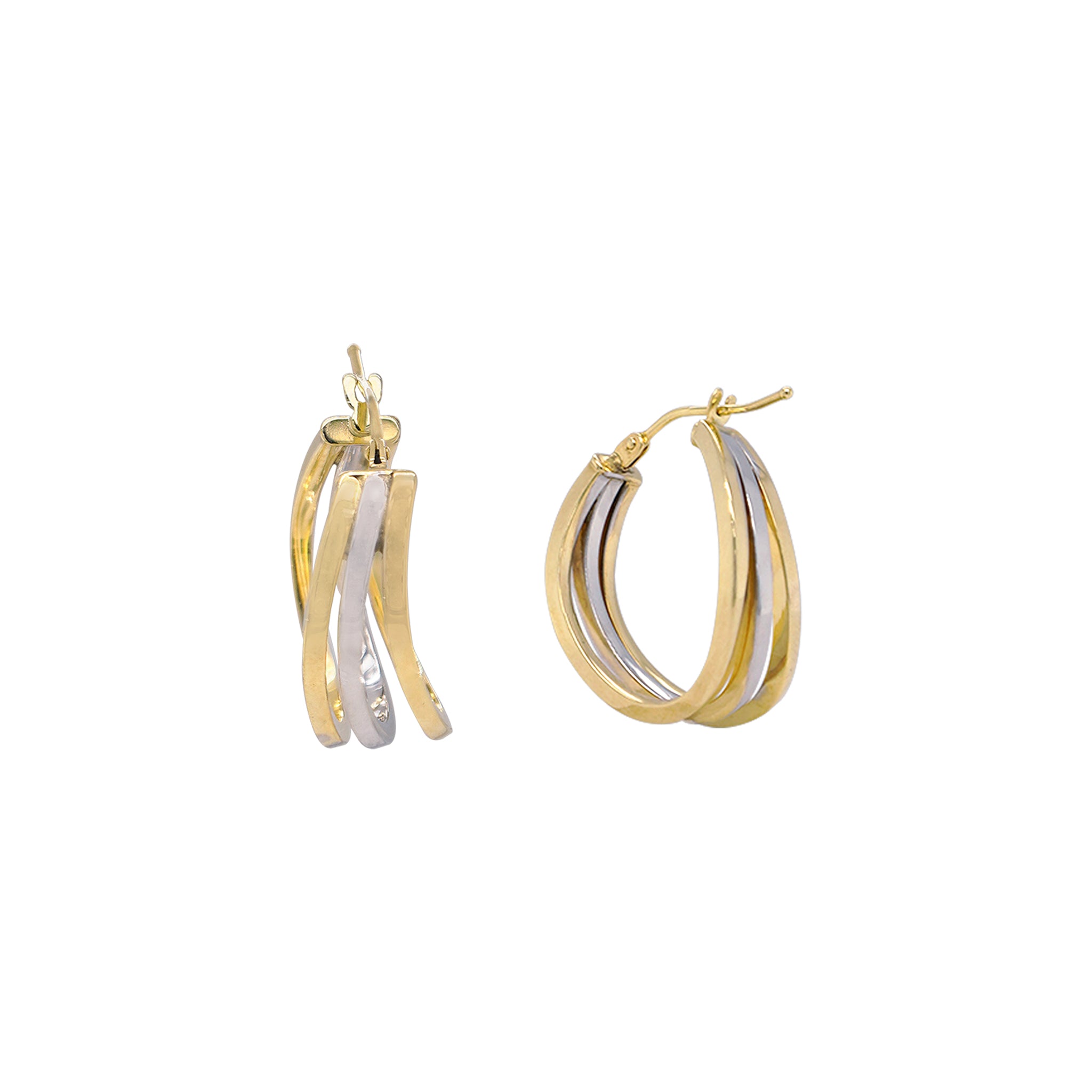 Golden Wave Oval Hoops