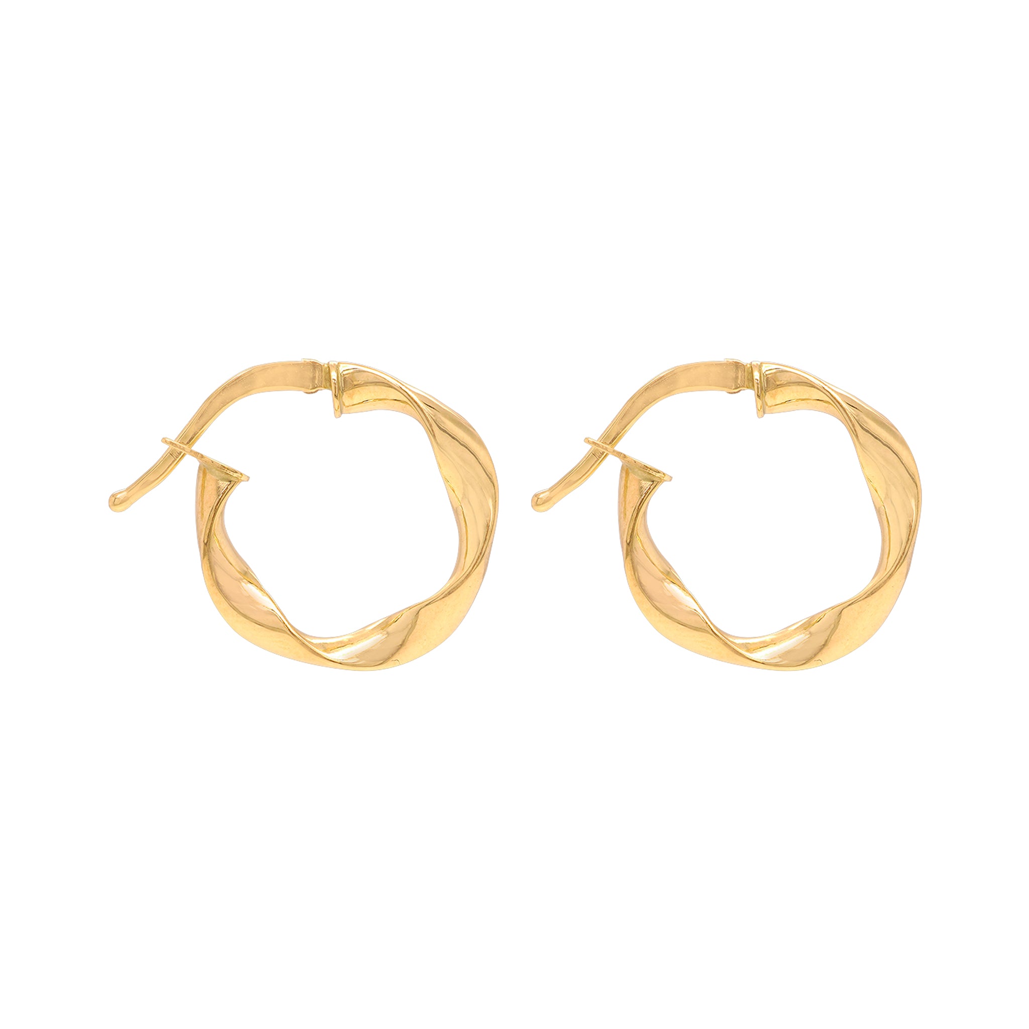 Yellow Wave Hoops 16.5mm