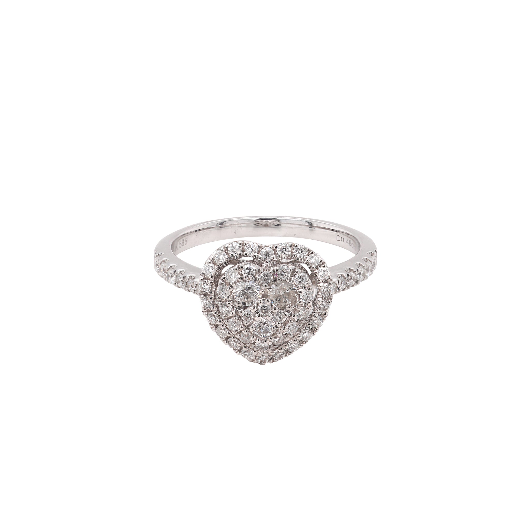 White Cherish Diamond Ring