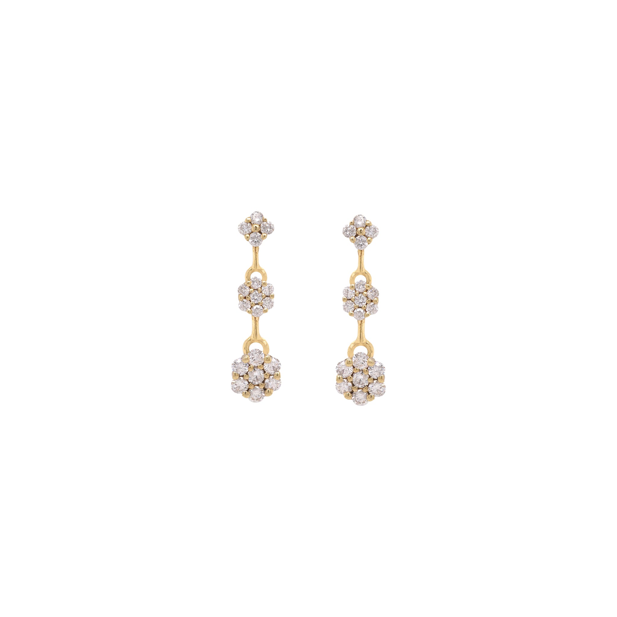 Sunrays Dangling Diamond Earrings