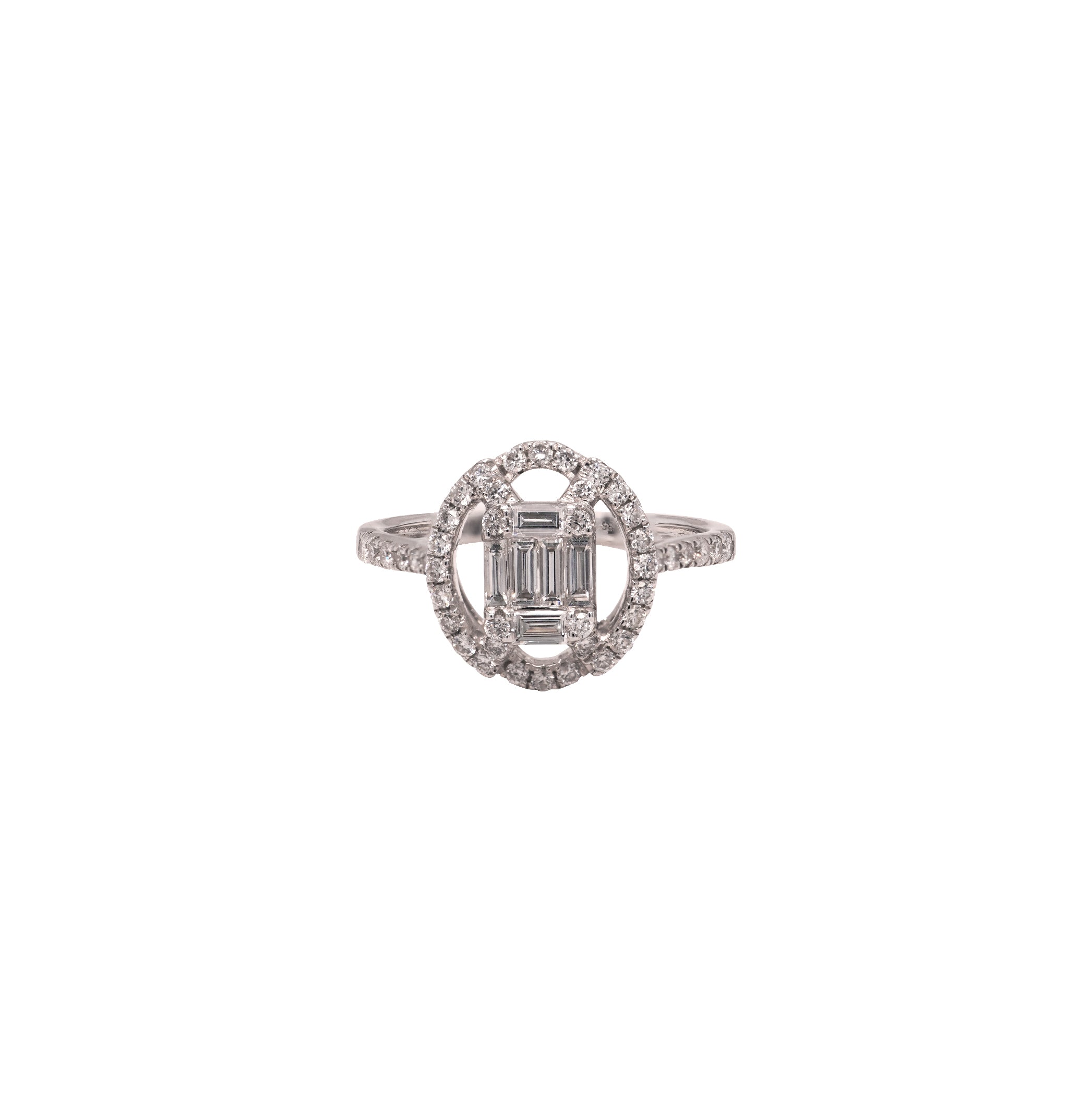 Circle Bar Diamond Ring