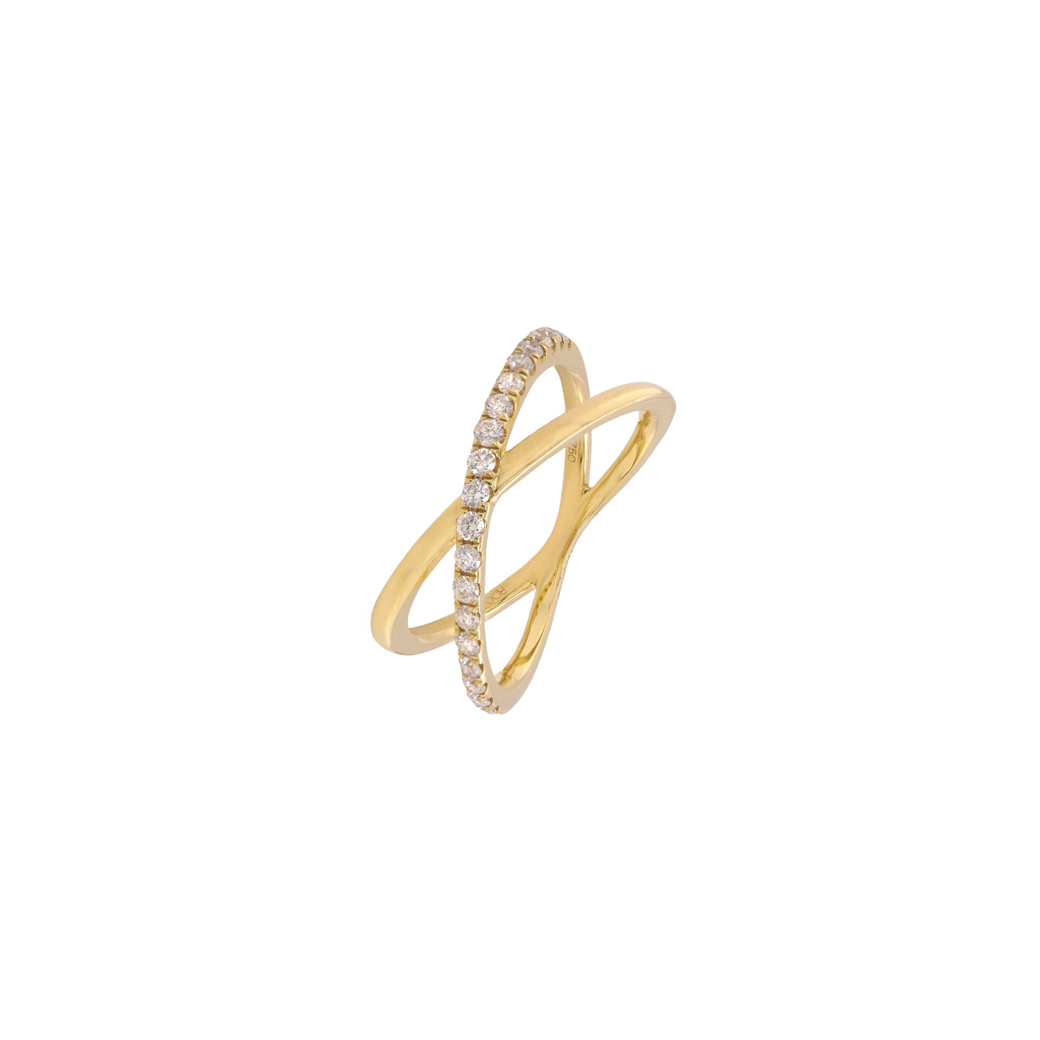 Yellow Helix Diamond Ring