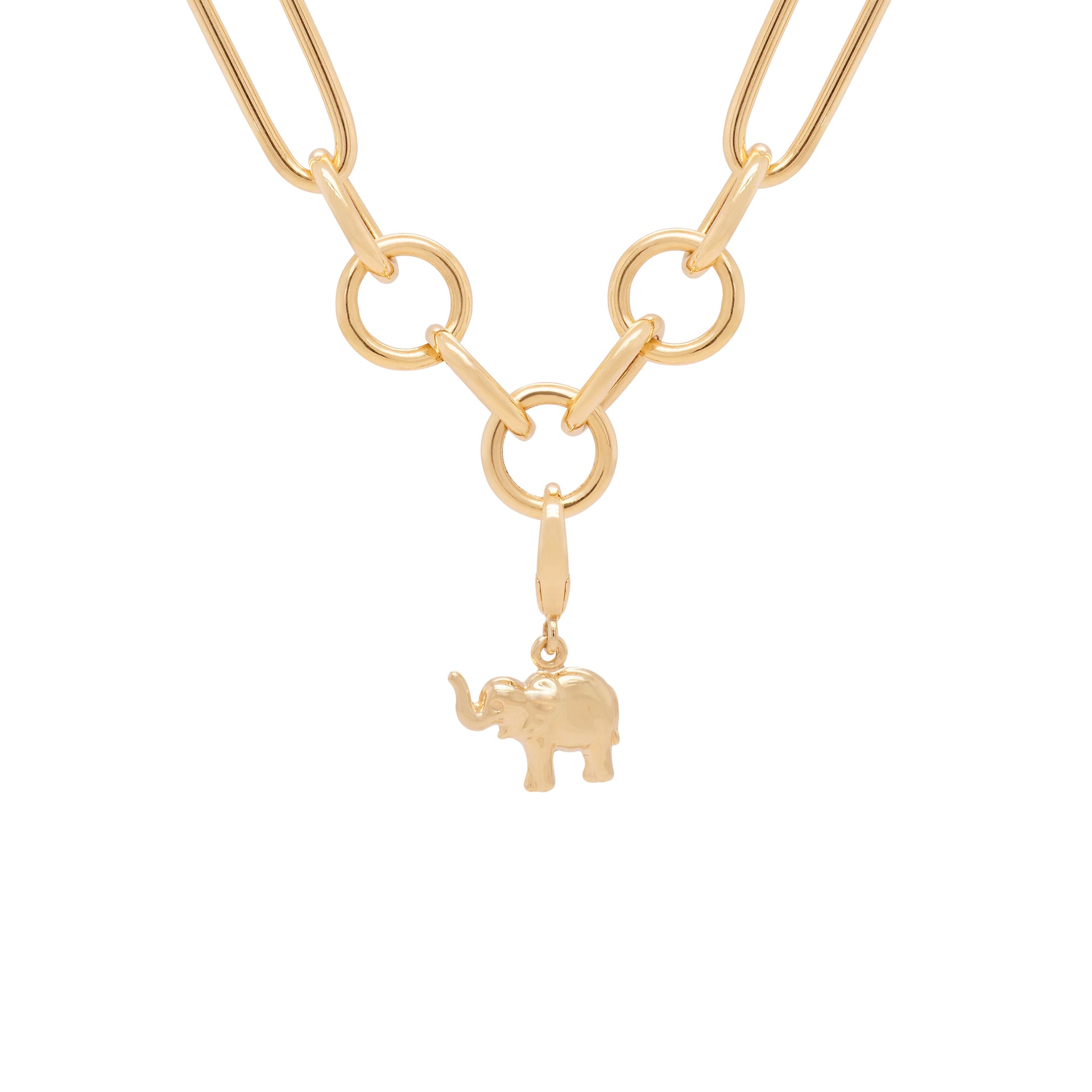 Elements Pendant, 18k Yellow Gold, Elephant Design,