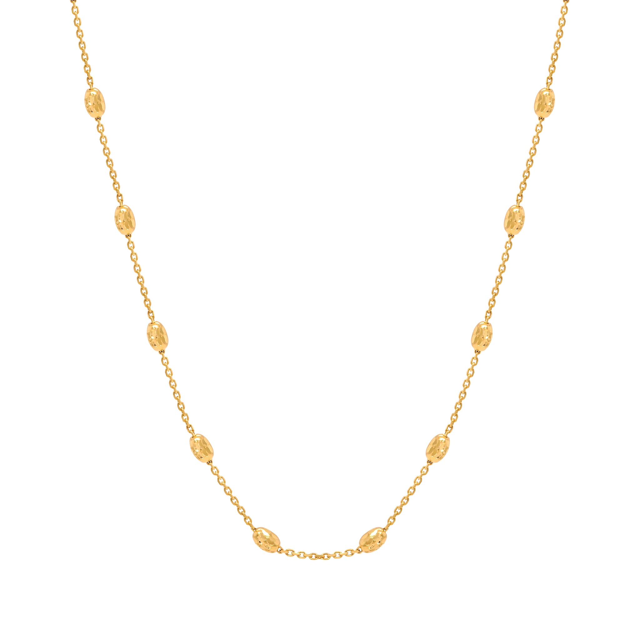 Yellow Gold Beads Necklace