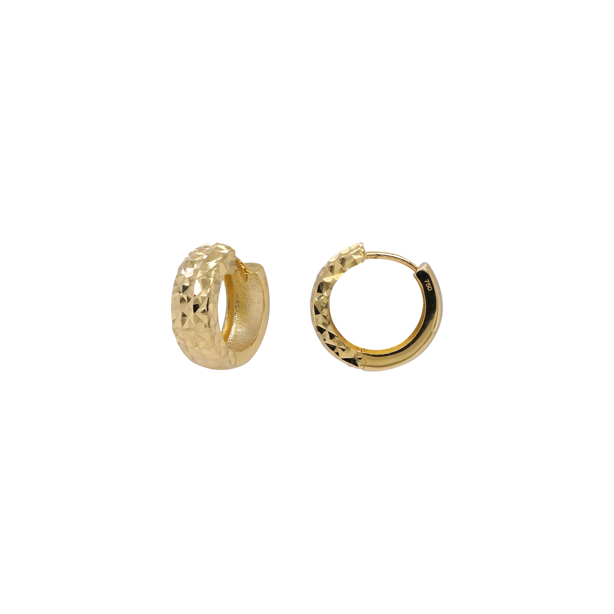 Glistening Yellow Gold Hoops